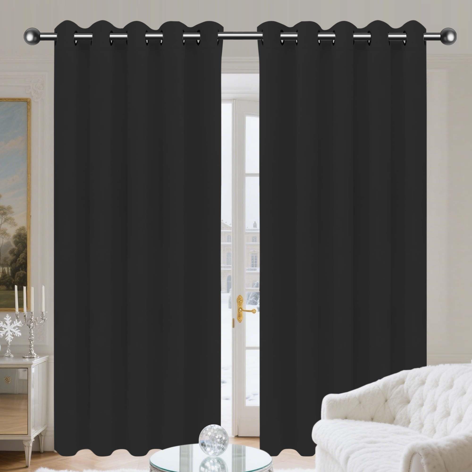 Rideau occultant haut de gamme 180 x 340 cm doux et esthétique pour la maison