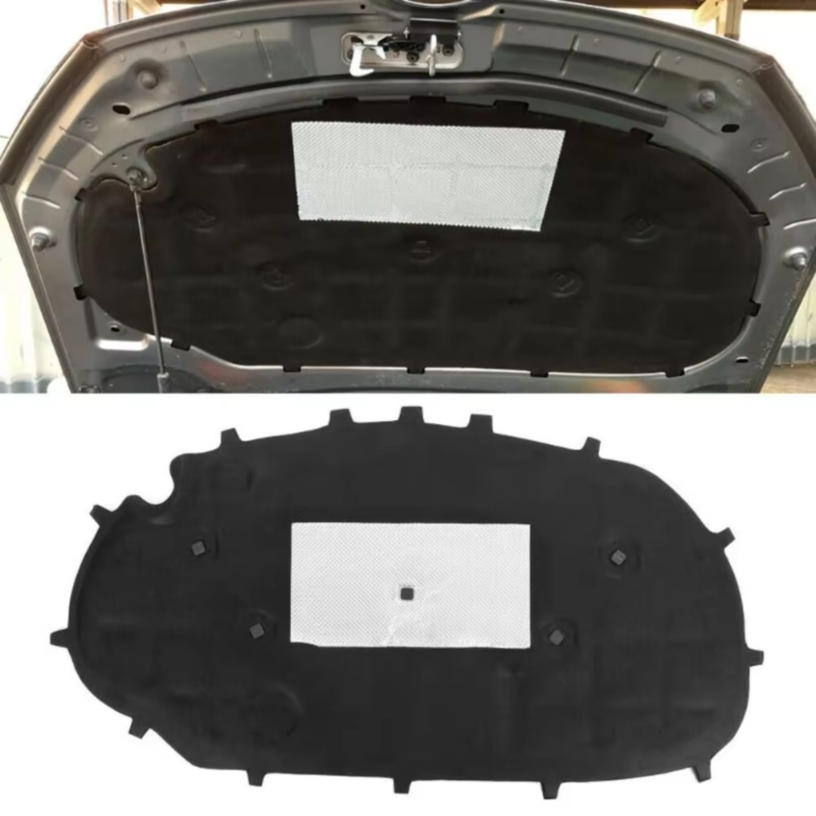 Dämmung Haube Zubehör Front Motorhaube Isolierung Pad Wärme Sound Baumwolle Schallschutz Matte Abdeckung Schaum Feuerfeste Kompatibel Mit Vw Für Golf 6(Style A)