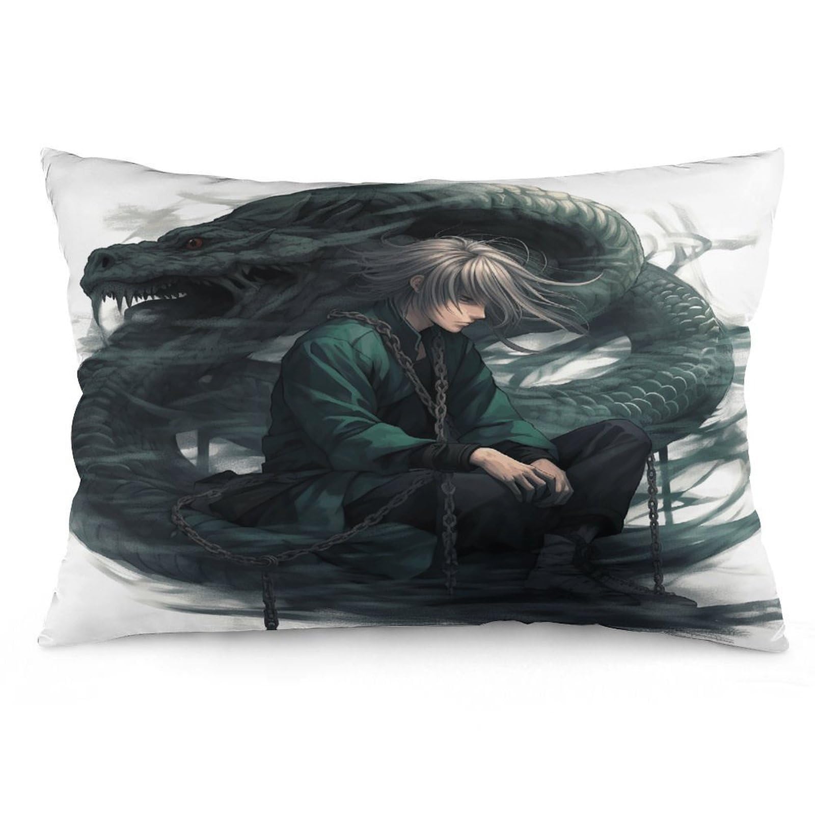 Wsoihfec Style Snake And Man Throw Pillow Covers Decorative, Pillow Cases Soft Plush, Modern Farmhouse Boho Cushion Cover For Bed Couch Sofa Living Room Spring Decor12 X20