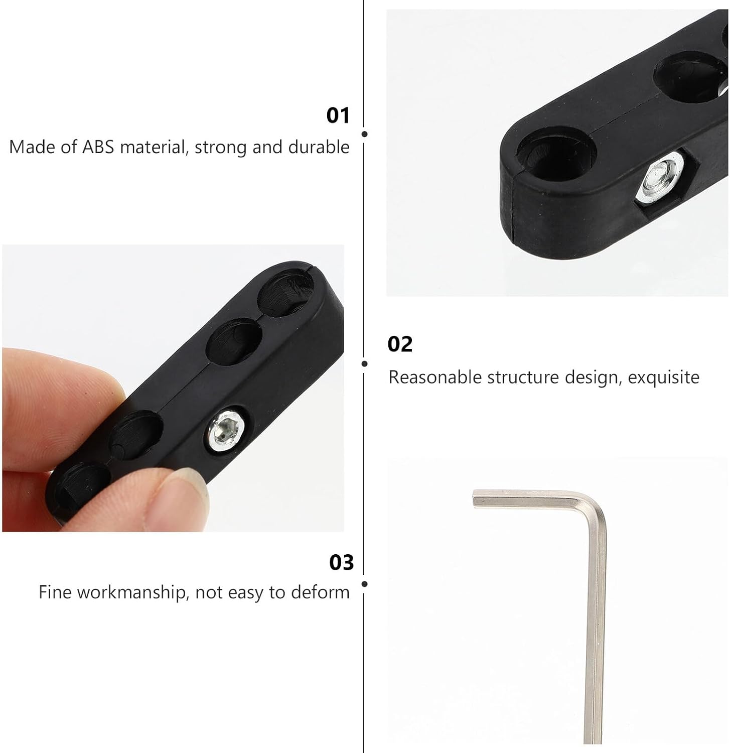 Alipis Spark Plug Wire Separators Auto Ignition Wire Holders Clamp Looms Organizer with Wrench Heat-resistant for Engine