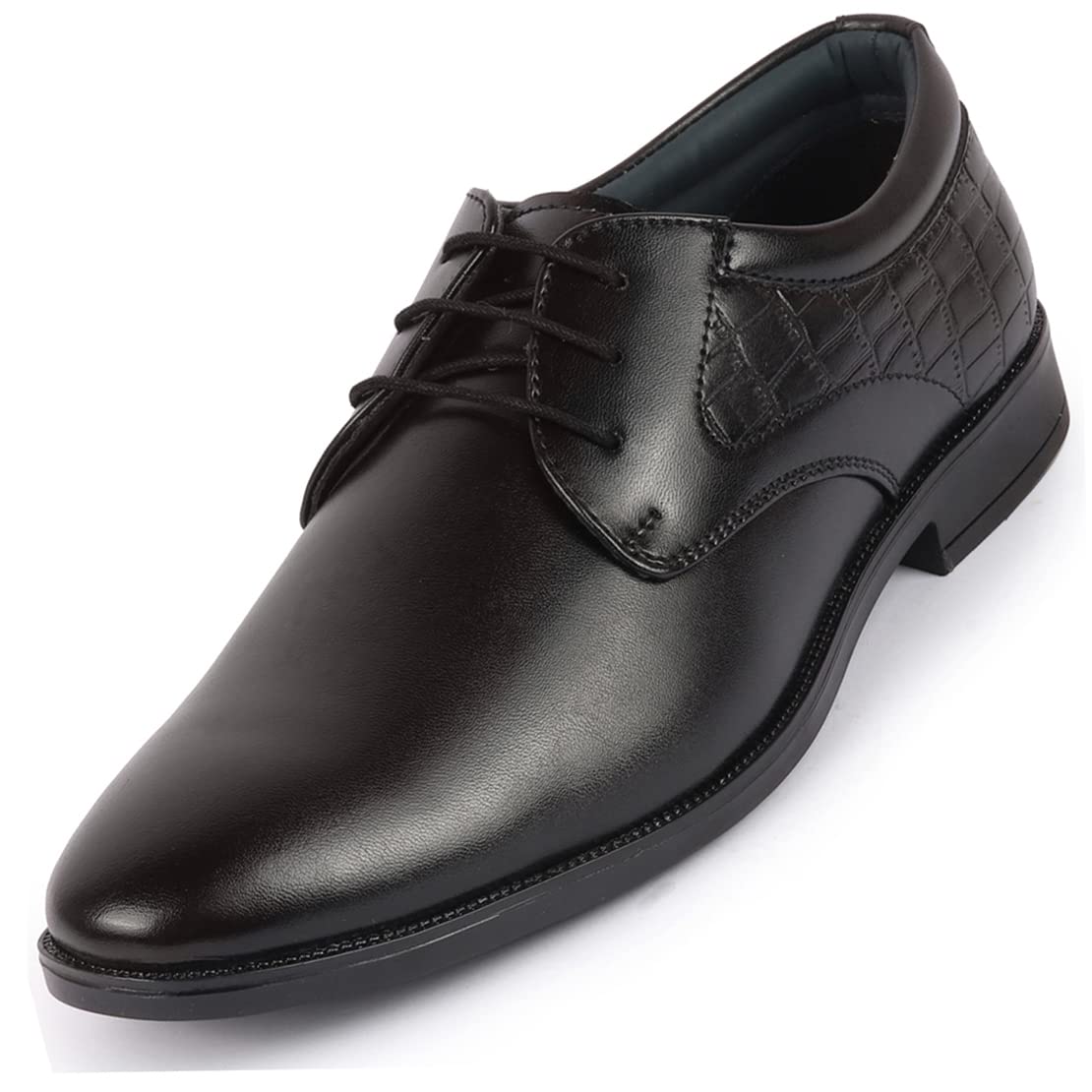 FAUSTO FST FOSMF-2046 BLACK-44 Mens Black Wedding Party Embossed Oxford Lace Up Shoes (10 UK) (B0C3JBKS4C) Amazon Price History, Amazon Price Tracker