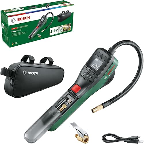 Bosch Electric Bike Pump/Air Pump/Mini Compressor EasyPump (3.0 Ah battery;