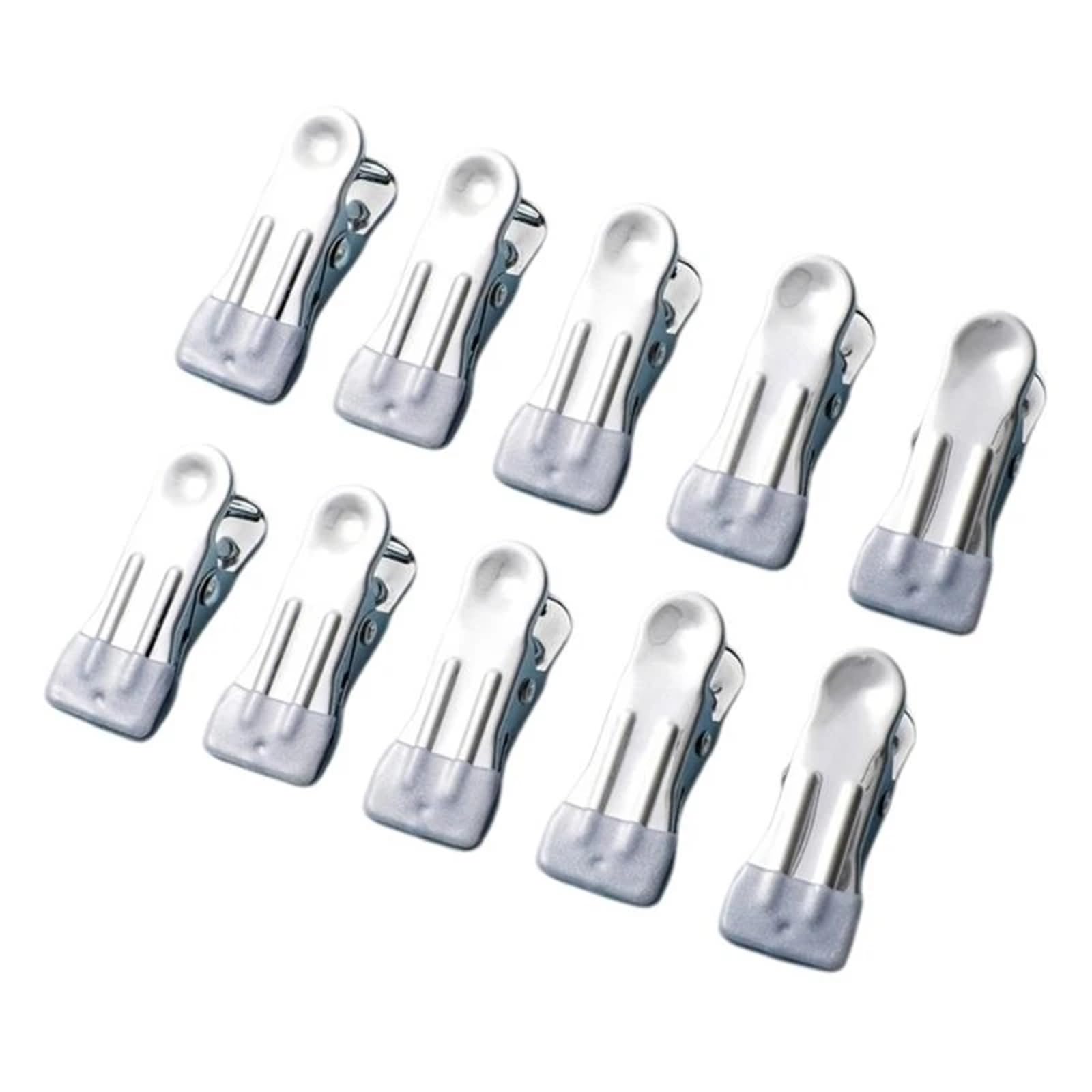 50pcs Beach Towel Clips Stainless Steel Clothes Fasteners Holders Sandproof Camping Clothespins For Outdoor Use(Grey)