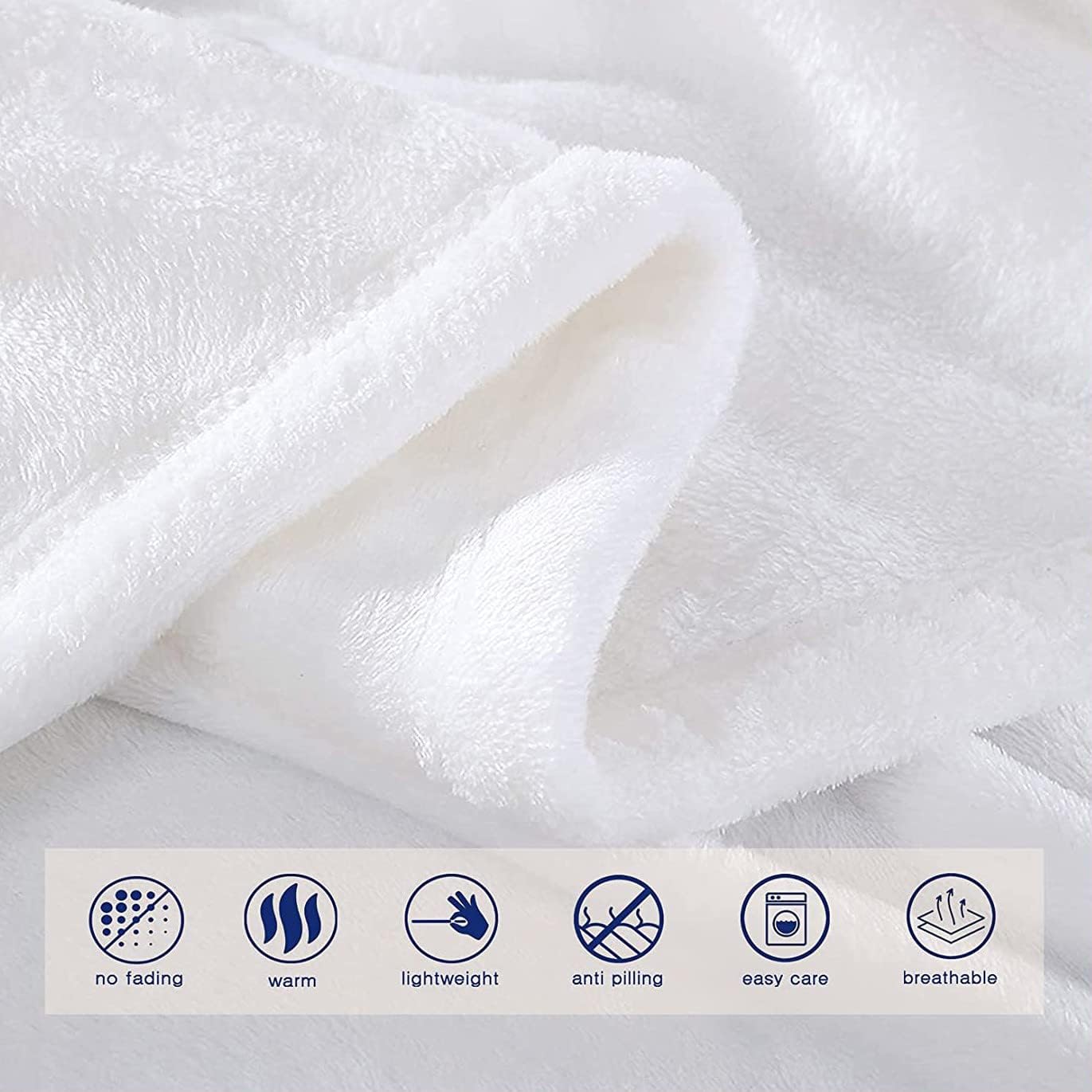 HommomH 60"x80" Blanket Soft Fluffy Fleece Throw for Sofa Bed Moon Wolf Green - Image 6