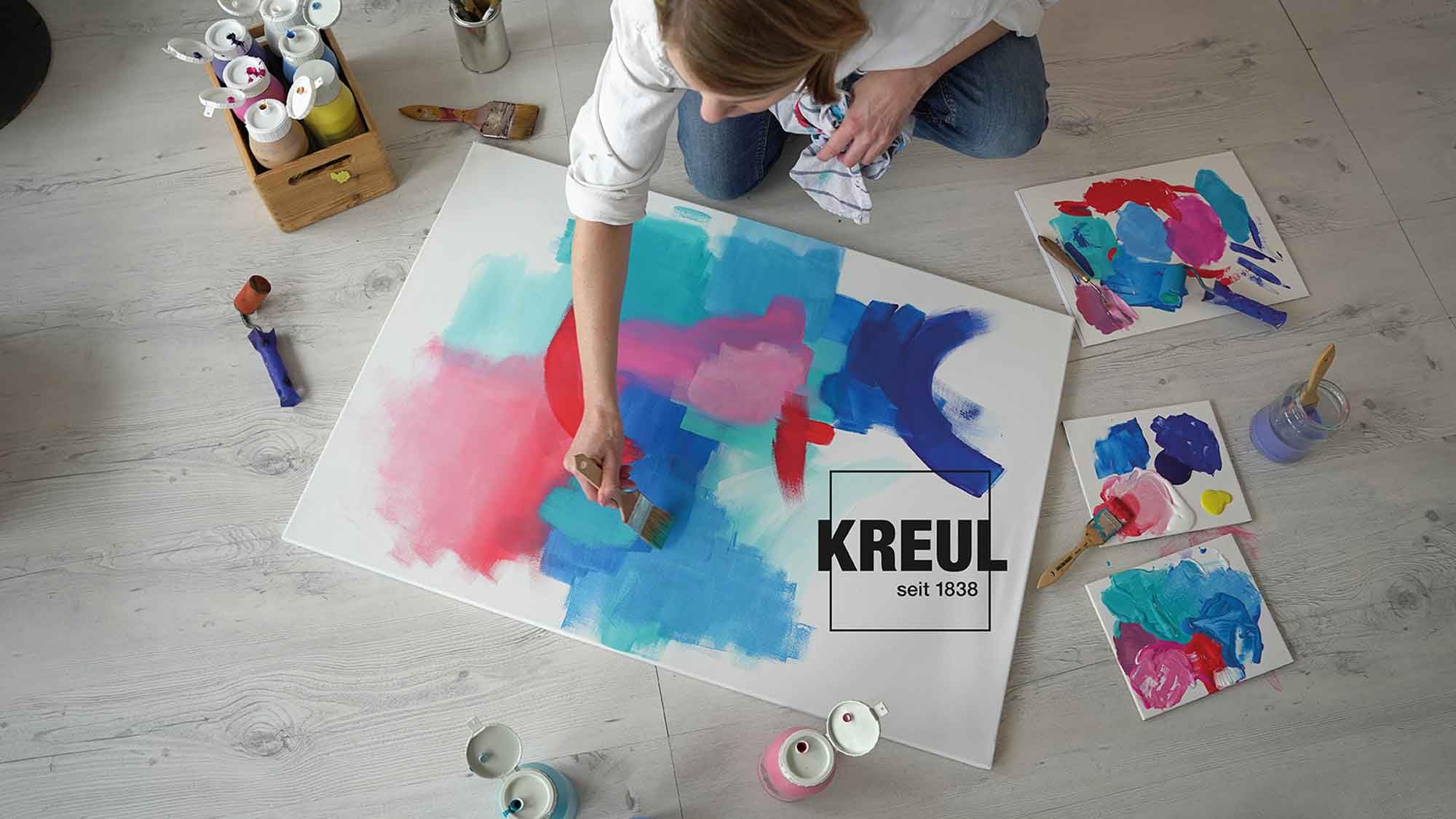 KREUL 17217 - Solo Goya Triton 2.500 ml secchio di vernice acrilica Bianco Asciugatura rapida con un aspetto opaco Qualità di studio Vernice a base d'acqua, versatile, coprente ed economica
