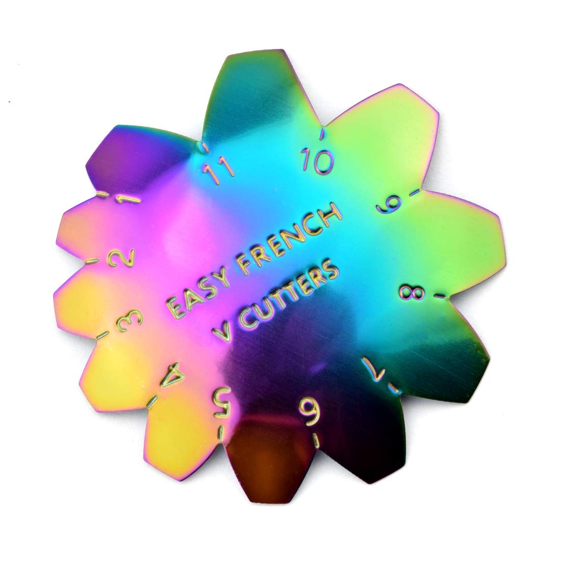 Honey JoyProfessional Rainbow Small V Shaped Easy French Tips Manicure Edge Trimmer Pink & White Smile Line Cutter 1-11 Sizes UV Gel Acrylic Nail Art Tool, HJ-NAT188-FC02