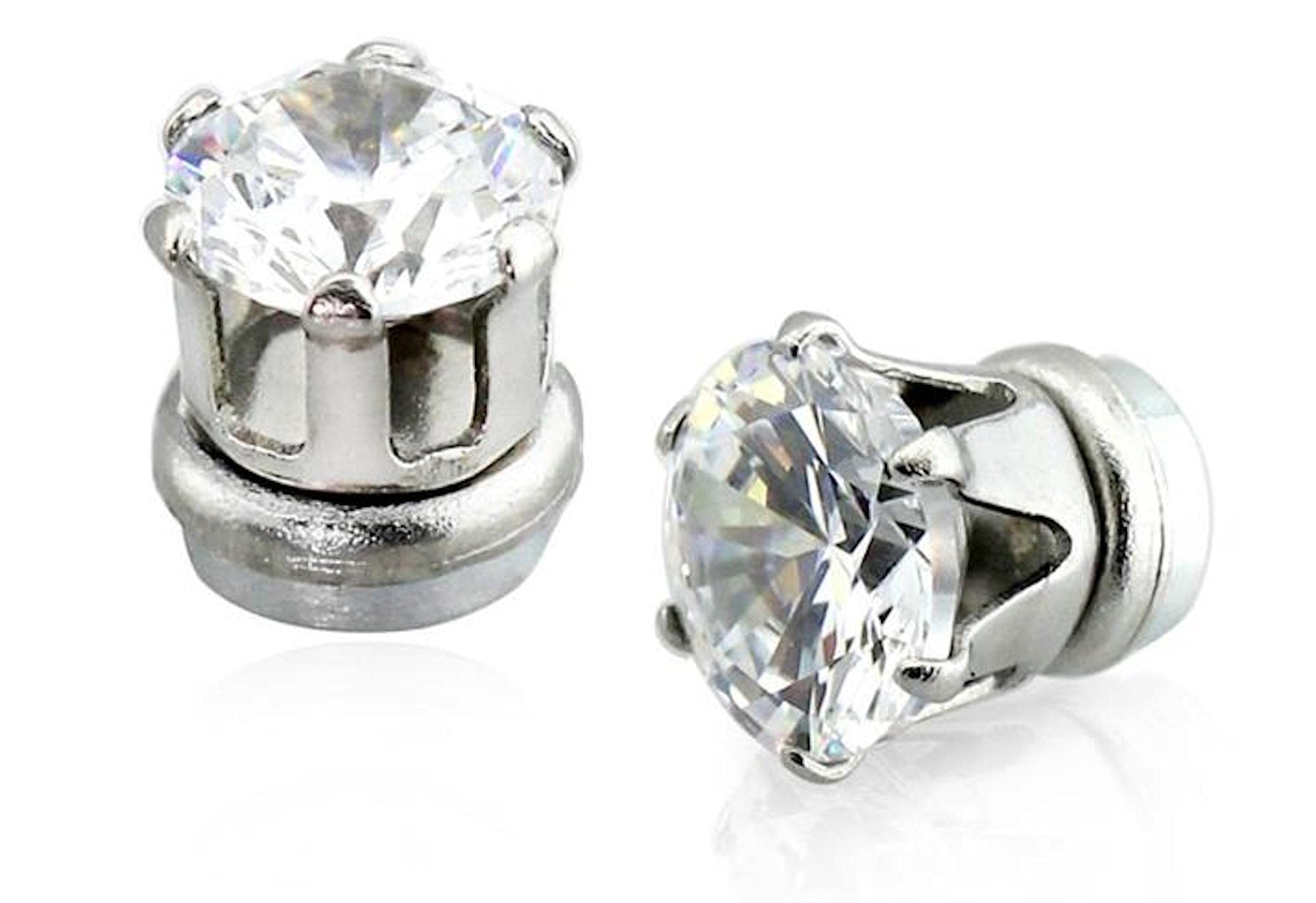 Via Mazzini Metal 5mm Clip-On No-Piercing Magnetic Ear Stud Earrings For Men And Women (1 Pair) (B07CS3P7GW) Amazon Price History, Amazon Price Tracker
