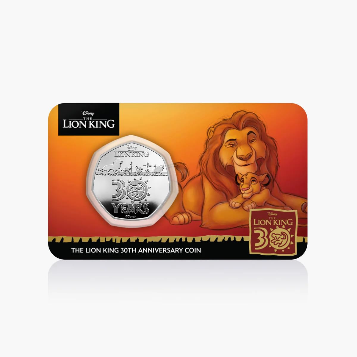 FANTASY CLUB Moneda 30º Aniversario de El Rey León Coleccionable de 29.5 mm – Edición 2024 un Homenaje a un Clásico de Disney