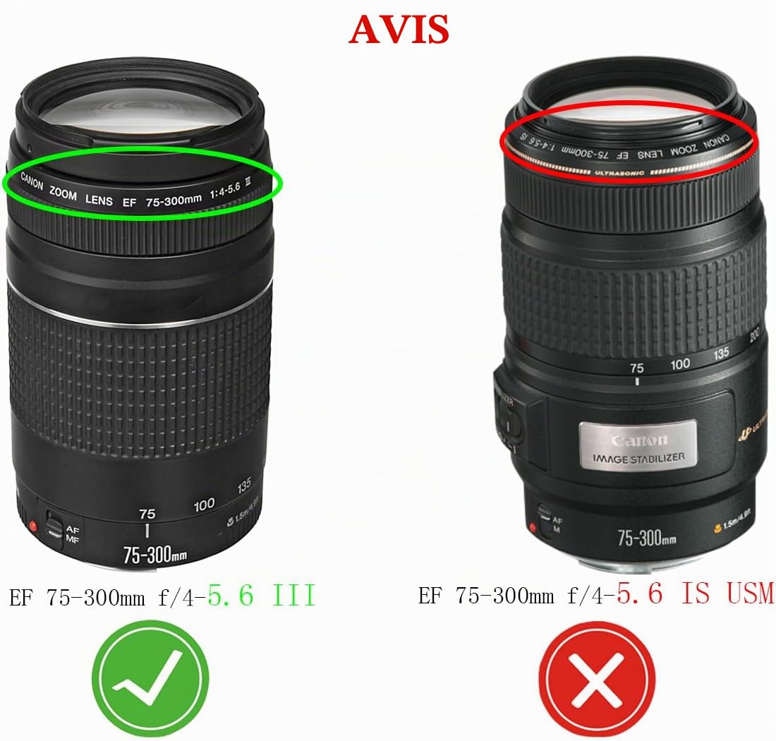 Pare-Soleil ET-60 pour Canon EF 75-300mm f/4-5.6 III,EF 75-300mm f/4-5.6 III USM, EF-S 55-250 mm f/4-5.6 is II,EF-S 55-250mm F/4-55 .6 n'est Pas Compatible avec STM,Canon 58mm Paresoleil