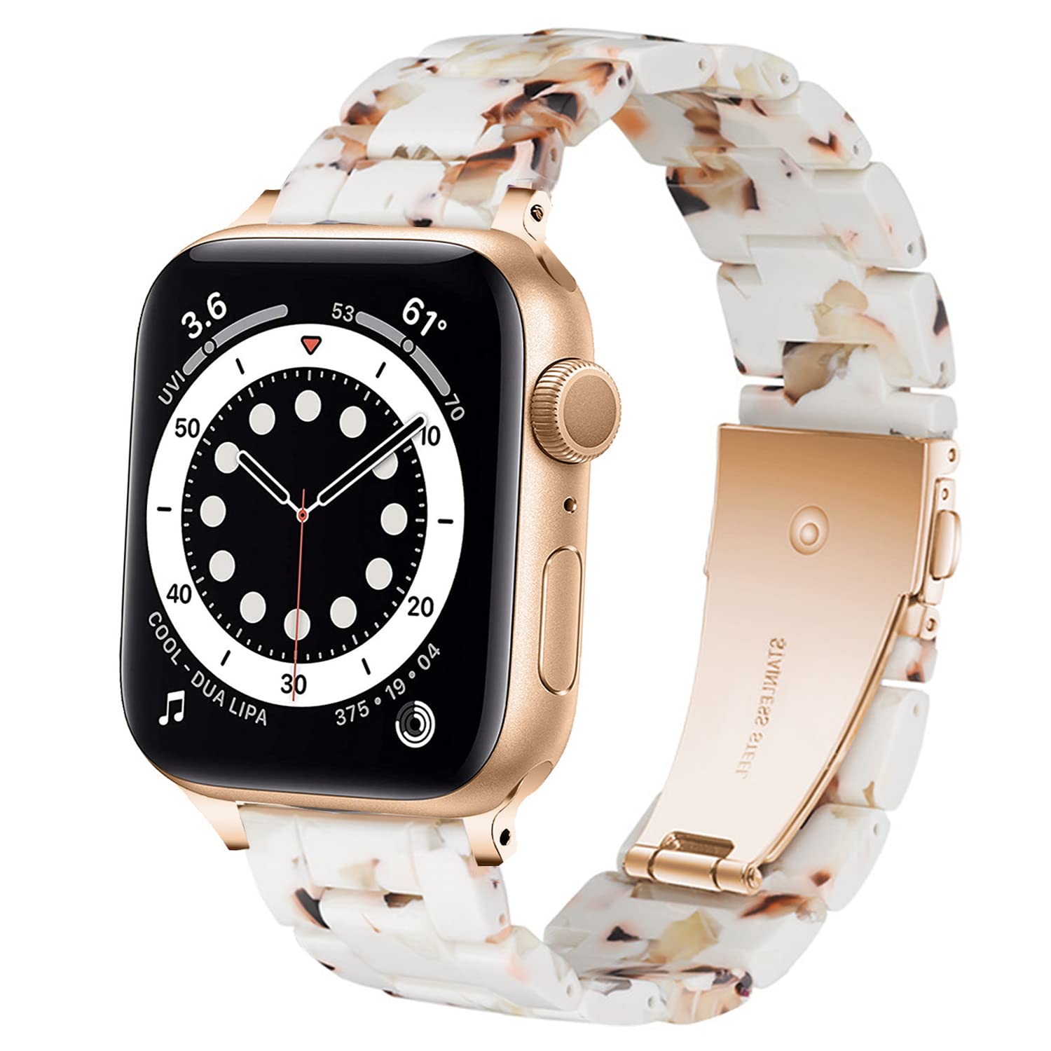 DEALELE Bands Compatible with Apple Watch 49mm 46mm 42mm 45mm 41mm 44mm 40mm 38mm, Colorful Resin Replacement Strap for iWatch Series 10/9 / 8/7 / 6/5 / 4/3 / Ultra/SE Women Men — view 15