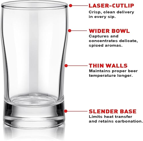 Miniatura 4 de Bokon 12 vasos de cerveza, vasos pequeños de jugo, vasos de té helado, vasos de base pesada, vasos de vidrio transparente a granel para agua