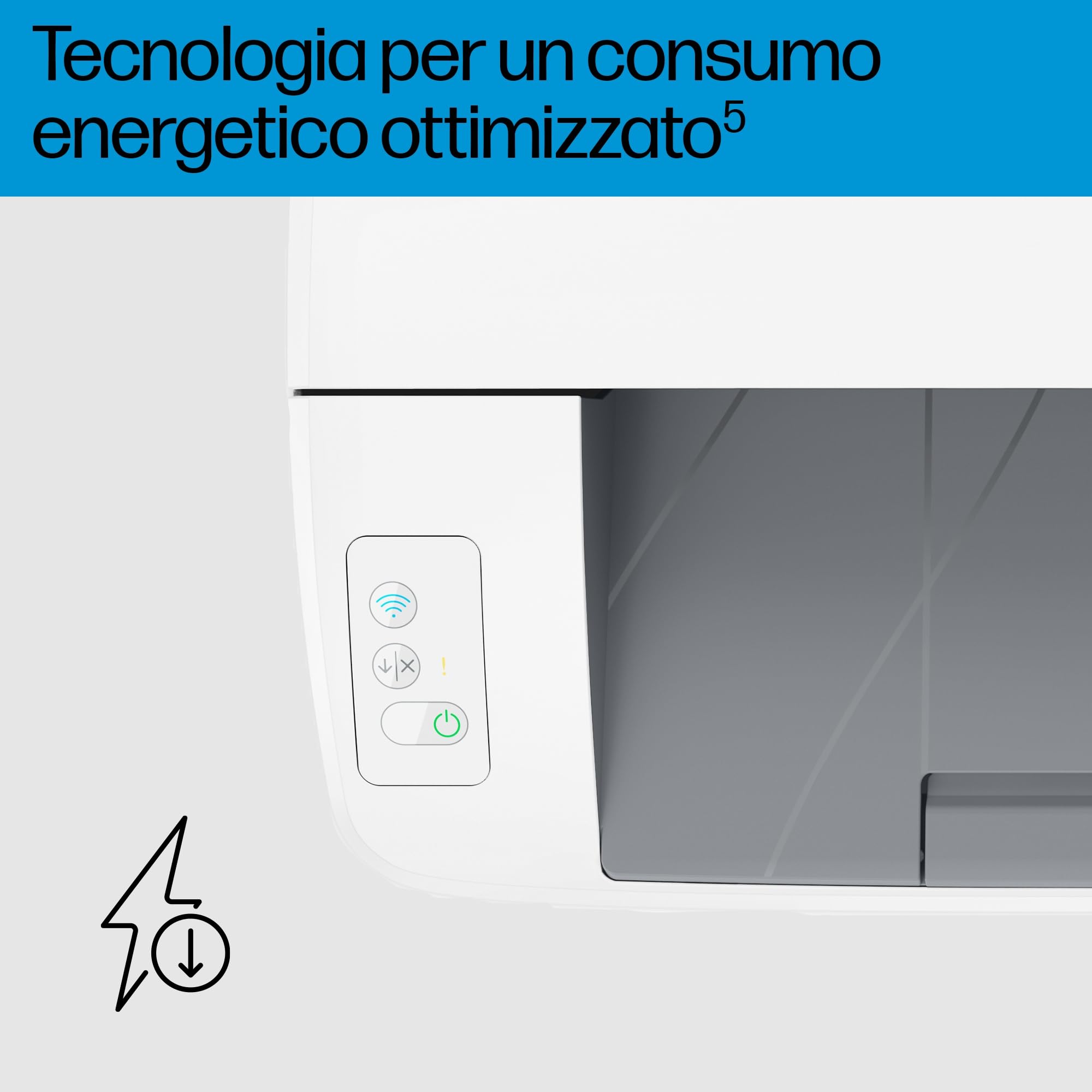 HP LaserJet M110we 7MD66E, Stampante a Singola Funzione Laser A4 Monocromatica, Stampa Fronte e Retro Manuale in b/n, 20 ppm, Wi-Fi, Smart, Bianca