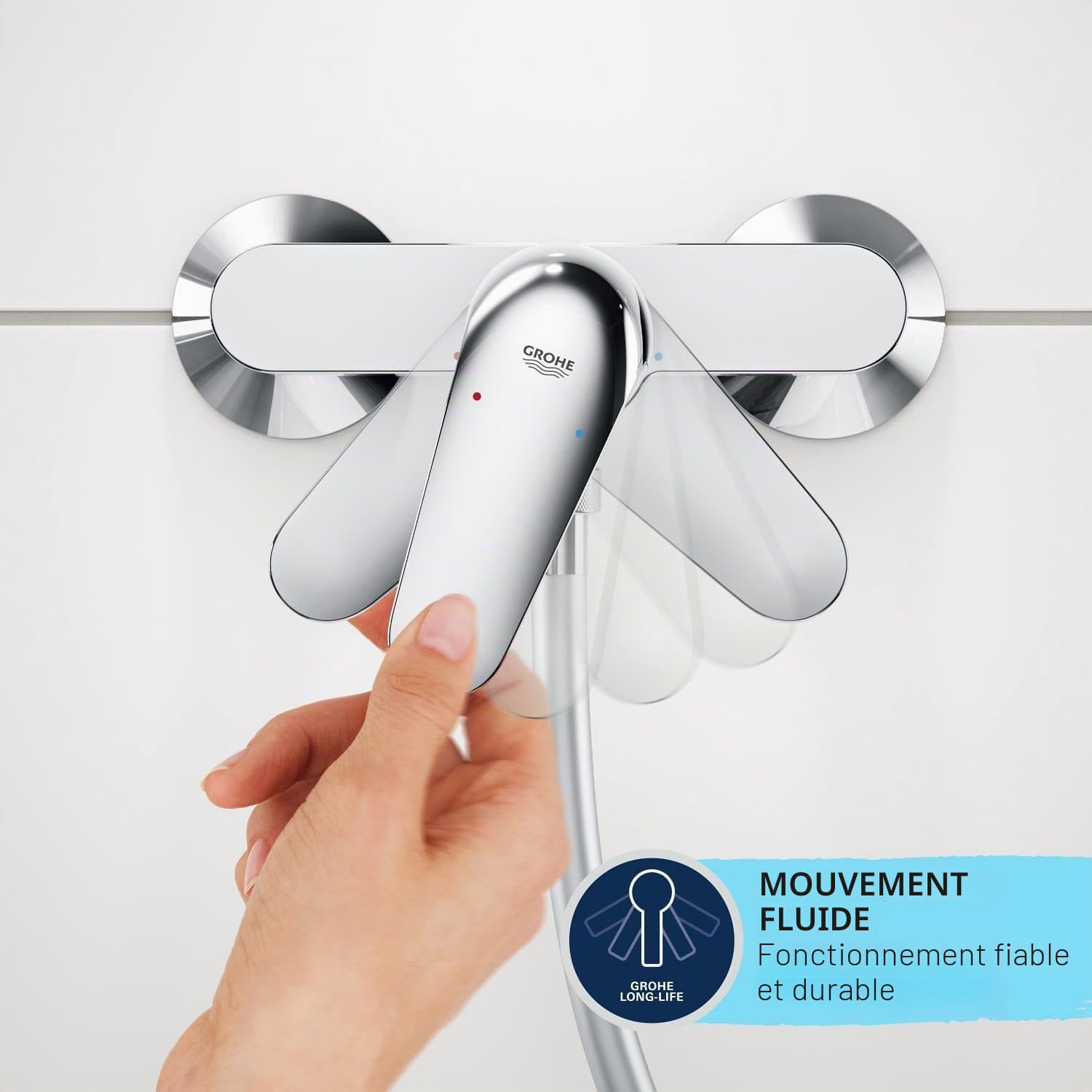 GROHE Swift Mitigeur Monocommande Bain/Douche, Installation Facile, Chromé, 24335001