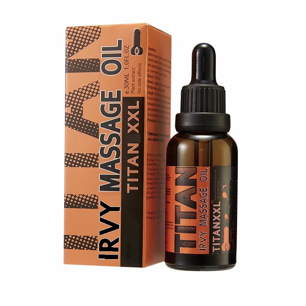 Titan XXL Extra Strength Massage Oil – Power Enlargement Gel Cream for Huge Enhanced Size, Enlarge Thickness, Strength, and Prolonged Performance (Titan XXL Oil)