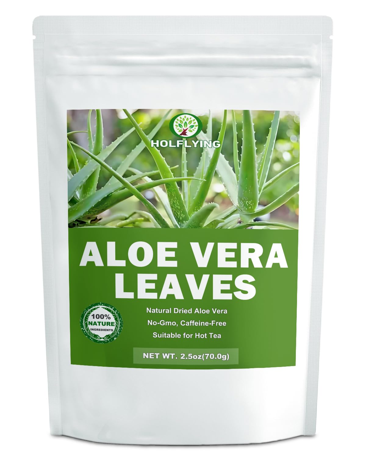 Dried Aloe Vera Leaves Sliced - 2.5 oz, Cut & Sifted, All-Natural Aloe Leaves Without Aloe Vera Gel, No Additives, No GMO