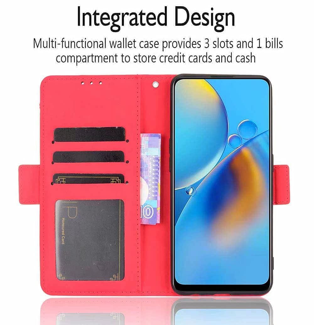 HAOYE Cover per Xiaomi Redmi 12C / Redmi 11A a Portafoglio, Libro Custodia Magnetica Flip Case con Supporto di Stand/Carte Slot, Pelle PU/TPU Protettiva Caso. Oro