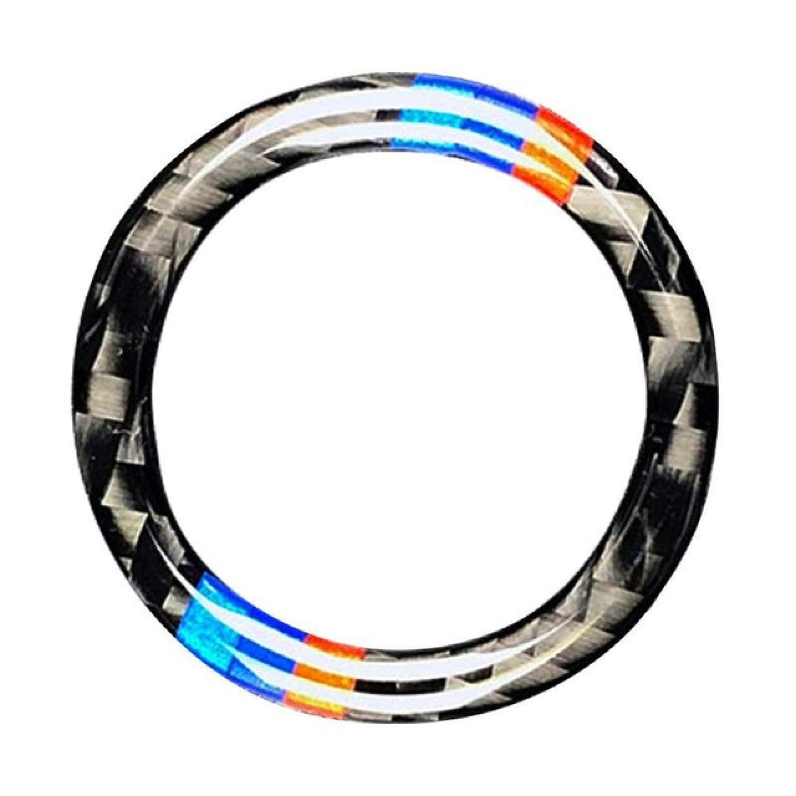 For BMW E90 E92 E93, 3.25cm Car Engine Start Stop Button Ring Trim Carbon Fiber Sticker Auto Interior Mouldings