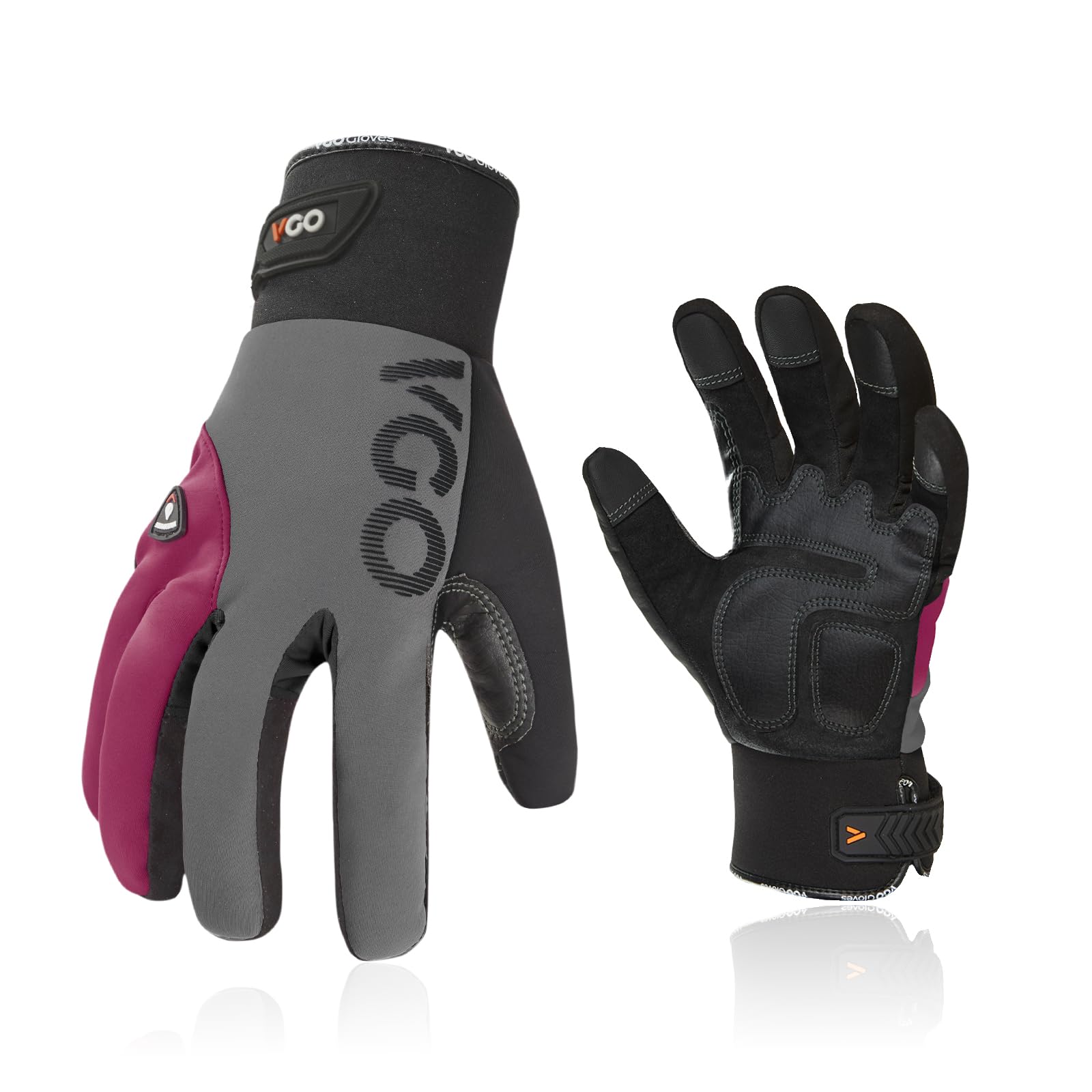 Thermal Waterproof Gloves Work Women -20℃ Touchscreen with 3M Thinsulate Lining, Winter Warm Safety Gloves in Cold Weather Utility for Warehouse Freezer