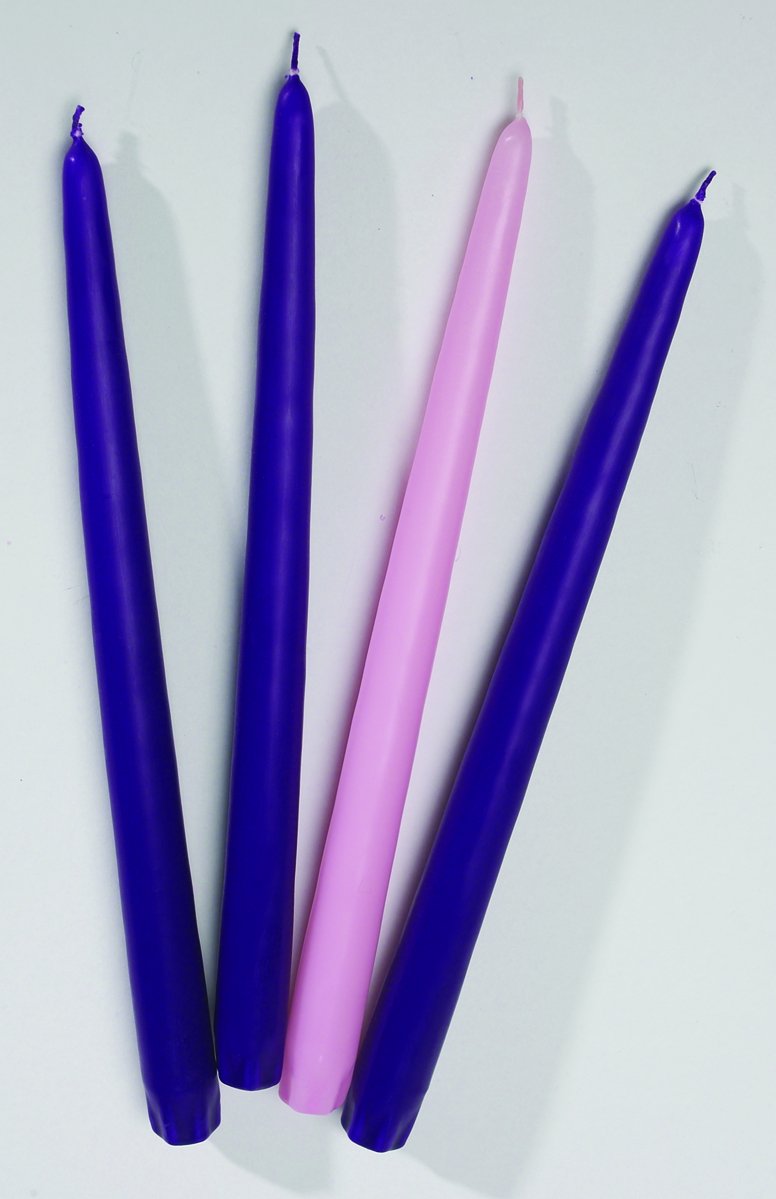Fuseau de l'Avent Autom : lot de 4 recharges de 25,4 cm pour bougie de Noël