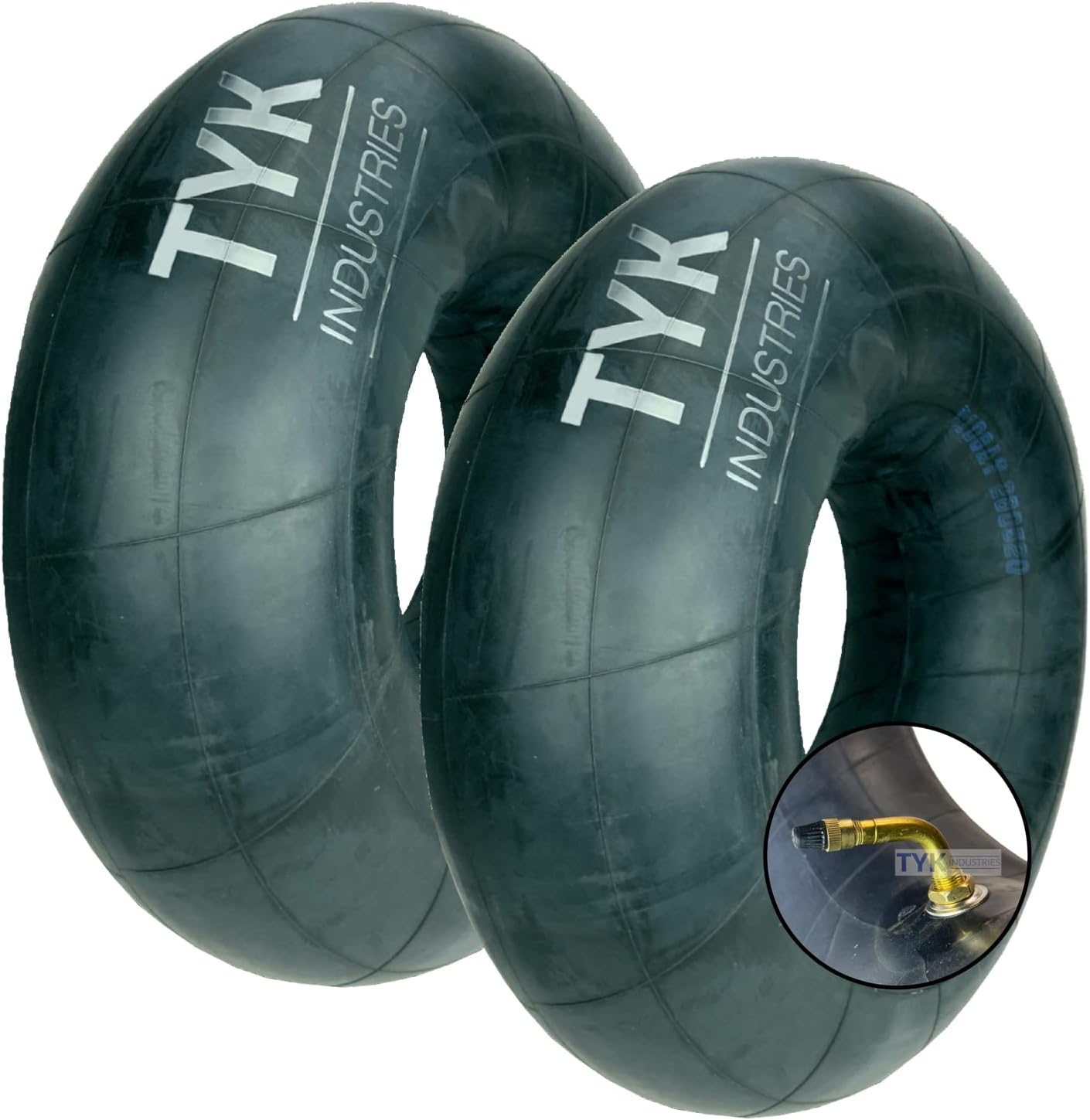 (2-Pack) TYK 5.00-8 Inner Tube For Forklift and Trailer Tire, Replacement 5.70/5.00-8, 5.70-8, 5.00-8 Tire Tube with a JS2 Bent Metal Valve Stem