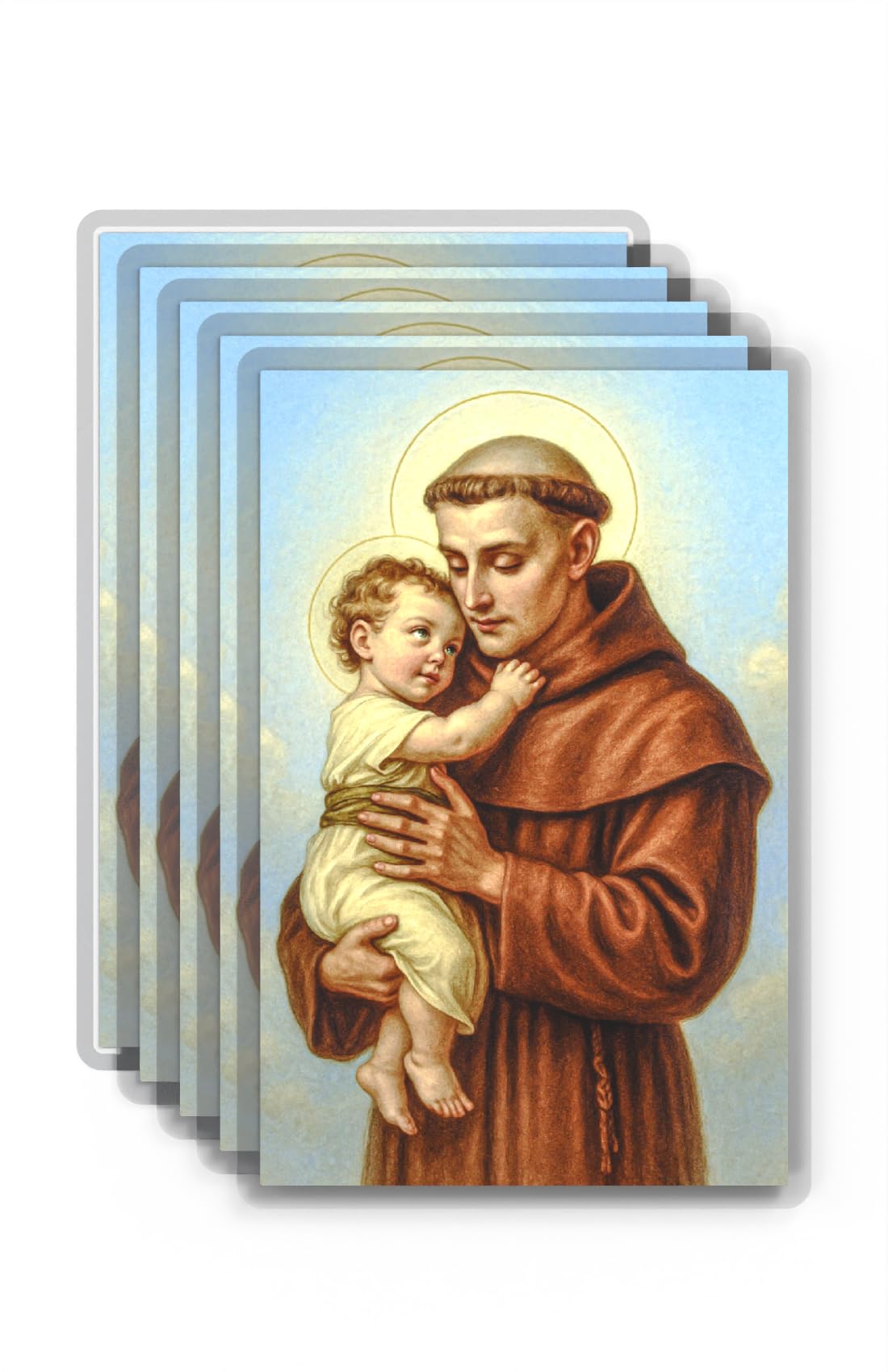 Shepherd's Grace St Anthony Catholic Prayer Cards Laminated 5-Pack