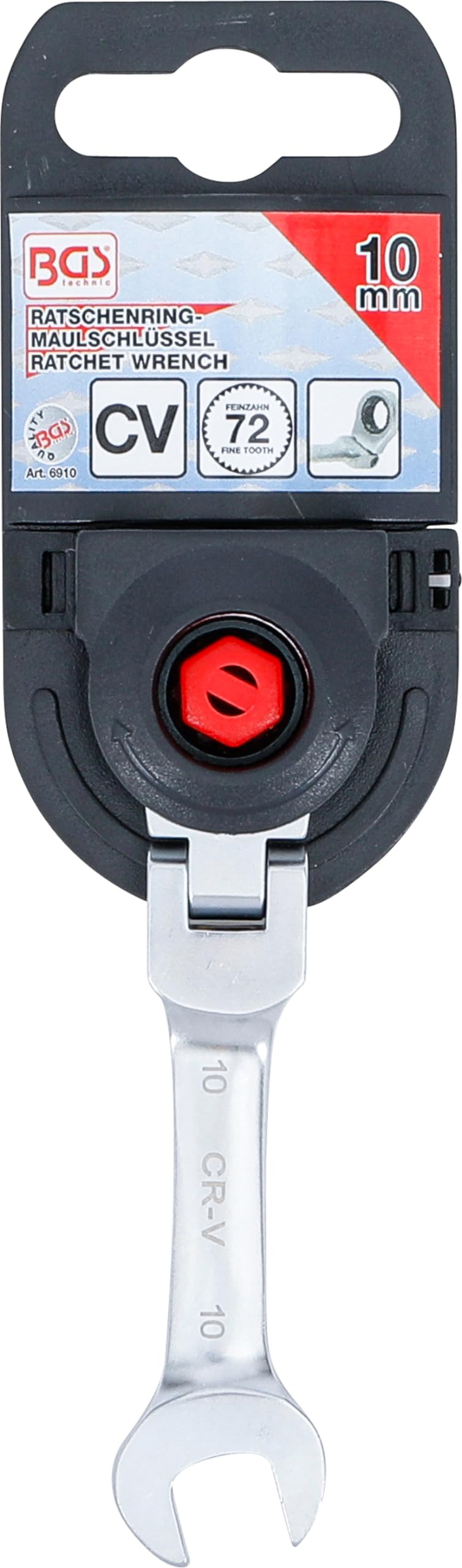 BGS 6910 | Chiave combinata a cricchetto | corta | regolabile | 10 mm