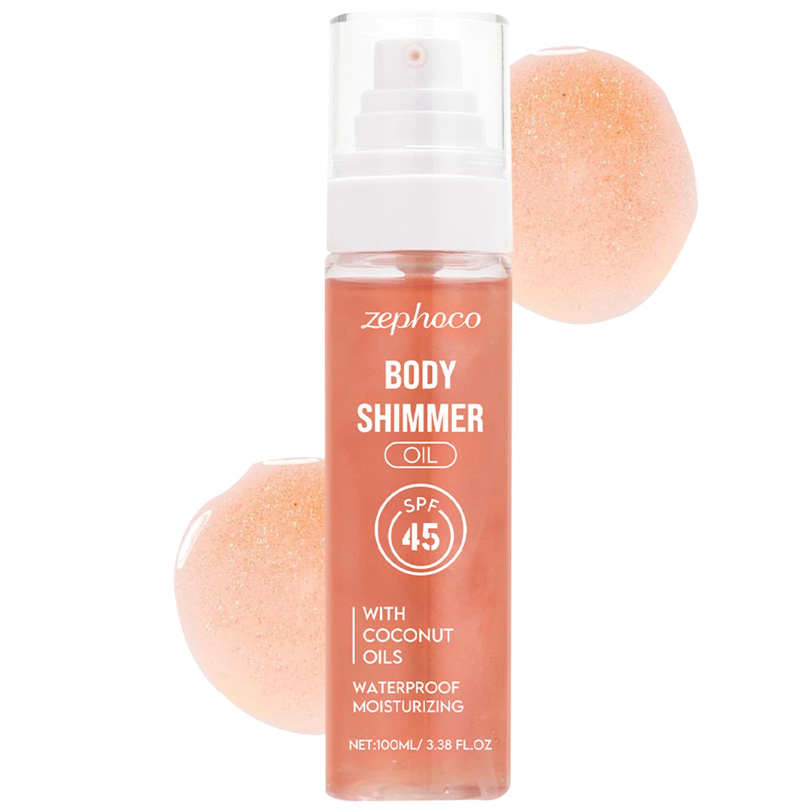 Sheer Body Mist Sunscreen SPF 45 Protective Sun Spray Water Resistant Non Sticky Transparent Sunscreen Spray UVA UVB