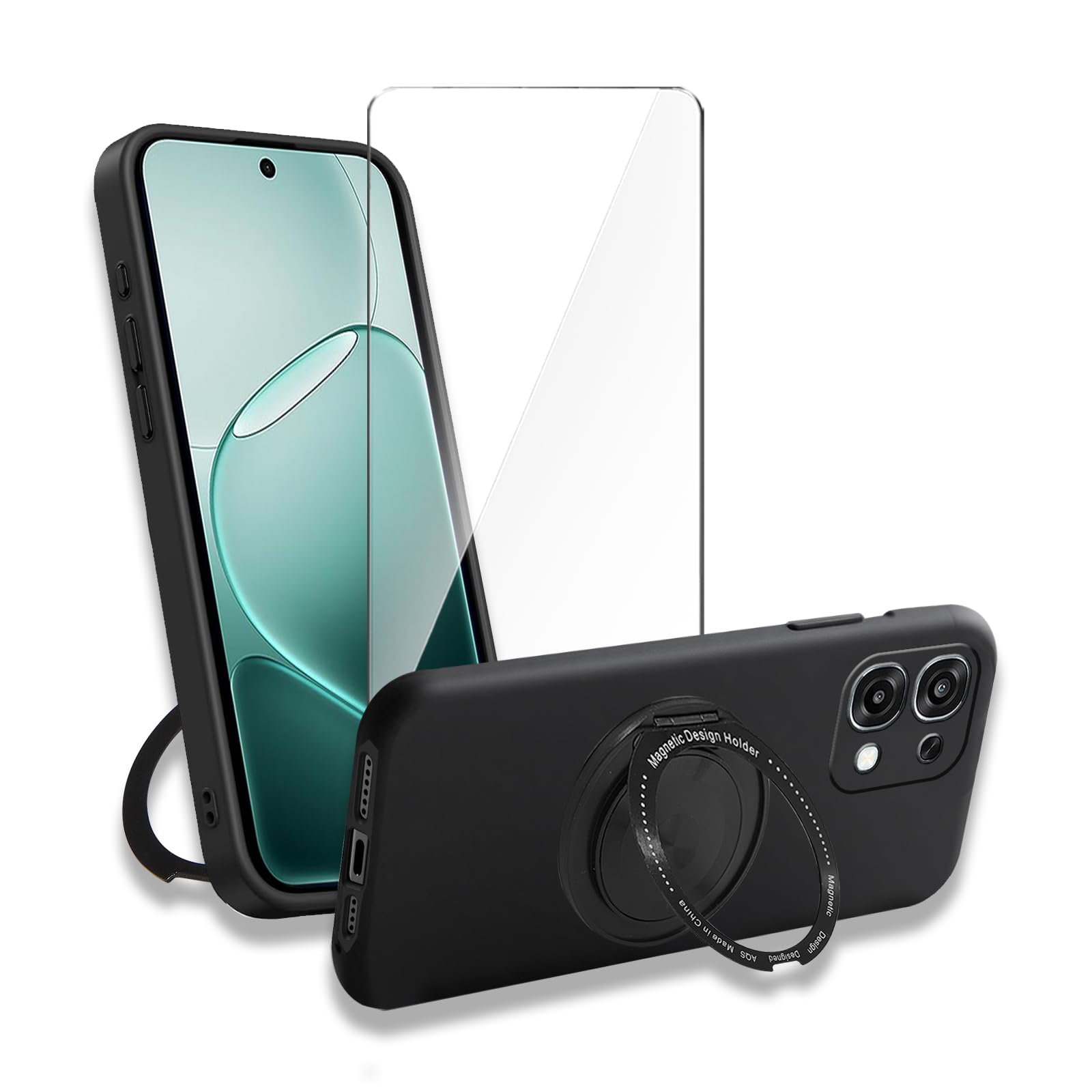 Junruijia Cover per Oppo A6 Pro 4G/5G (6.57) con Protettivo per Obiettivo Fotocamera,Custodia Protettiva con Supporto Metallico 360° Case-Arancione Junruijia Cover per Oppo A6 Pro 4G/5G (6.57) con Protettivo per Obiettivo Fotocamera,Custodia Protettiva con Supporto Metallico 360° Case-Arancione