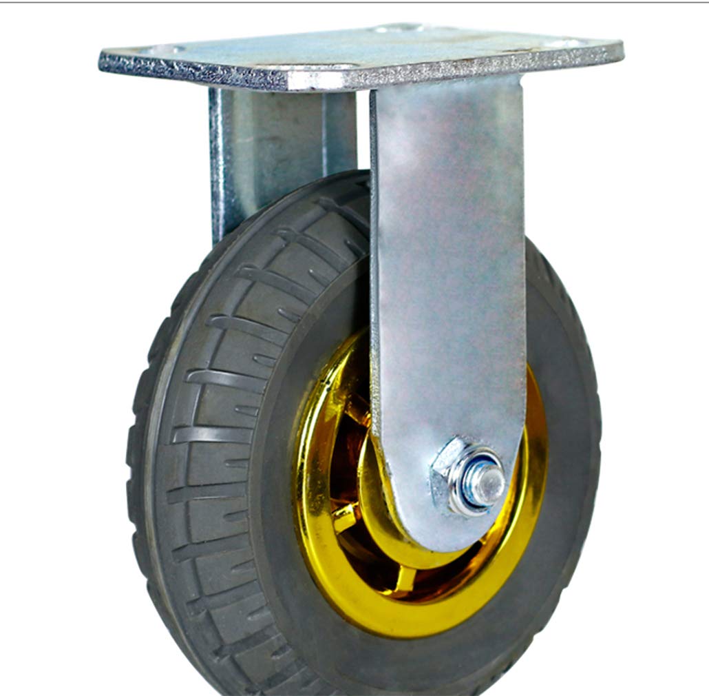 Lenkrolle, Gummirollen Möbelrollen Stumm Trolley Pritschenwagen Richtungsrad Ersatzräder mit Schrauben(4inch)