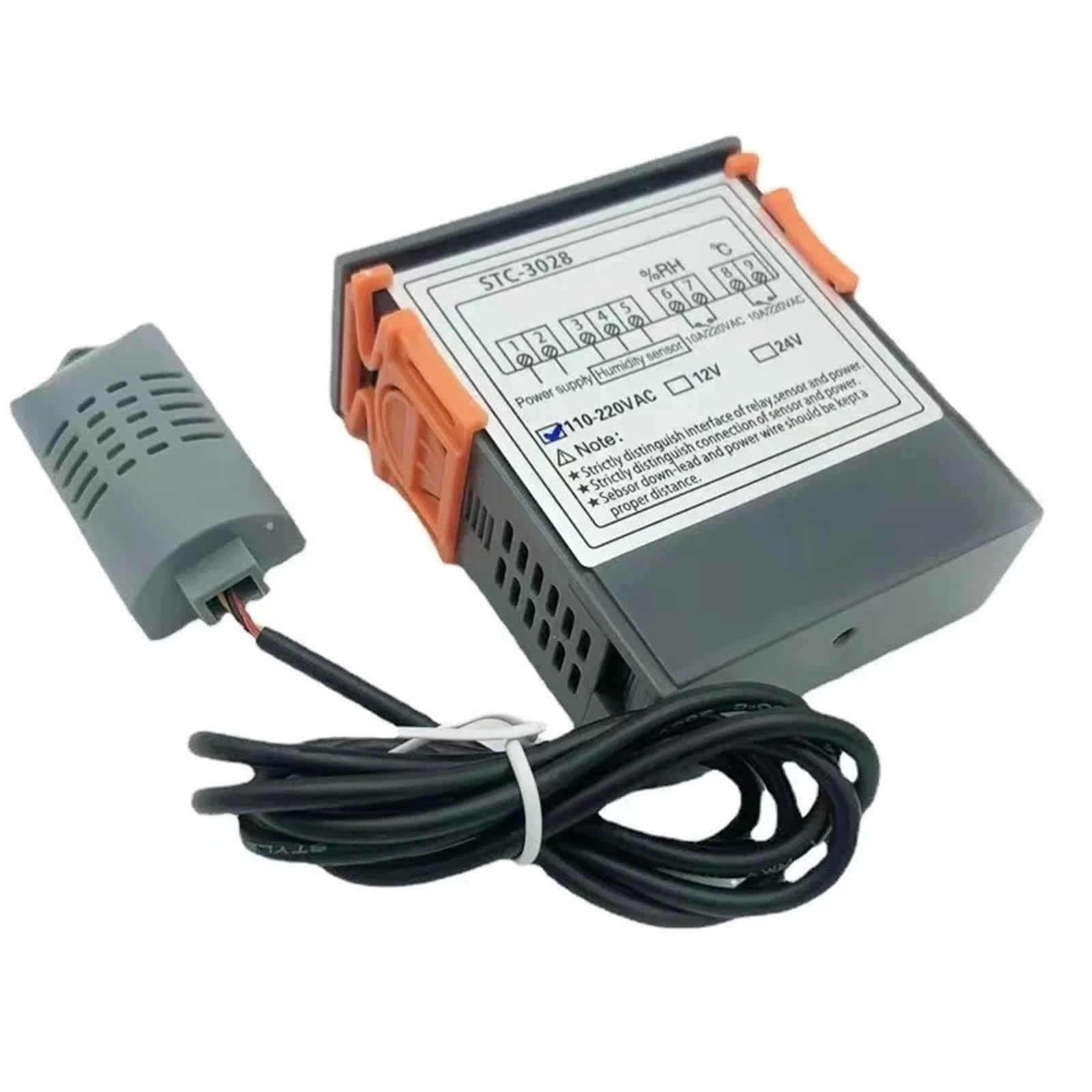 1 pz Doppio termostato digitale Controllo temperatura umidità STC-3028 Termometro Igrometro Incubatrice Controller AC 220V DC 12V 24V(STC-3028 110-220V)