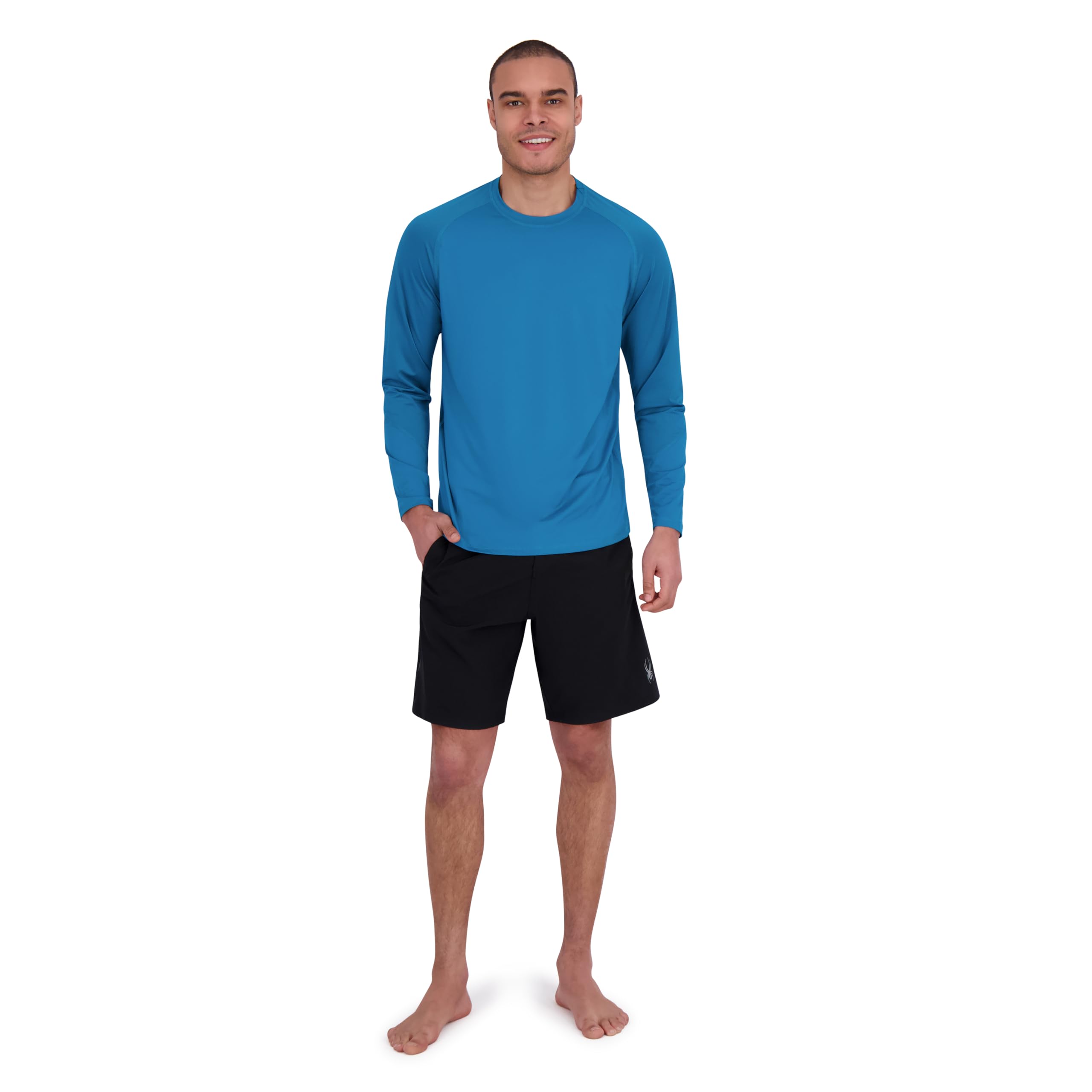 Spyder Long Sleeve Rashguard – UPF+, Quick-Dry, Swim Shirt, Surfing, Hiking, Workouts Camisa de protección de Sarpullido, Swell, M para Hombre