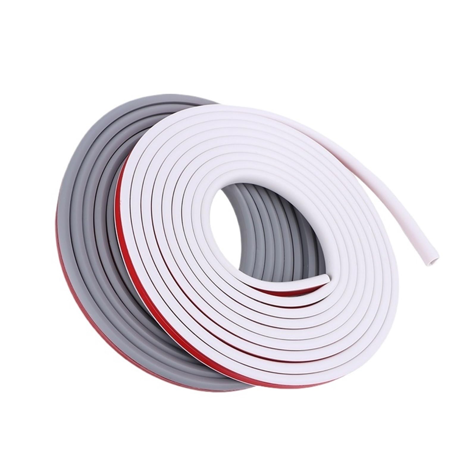3/5 Meter PVC-Bodenkabel-Abdeckungshüllen, Flexible Kabelschutz for elektrische Leitungen, Selbstklebende Kabelverstecke(5M Trapezoid White)