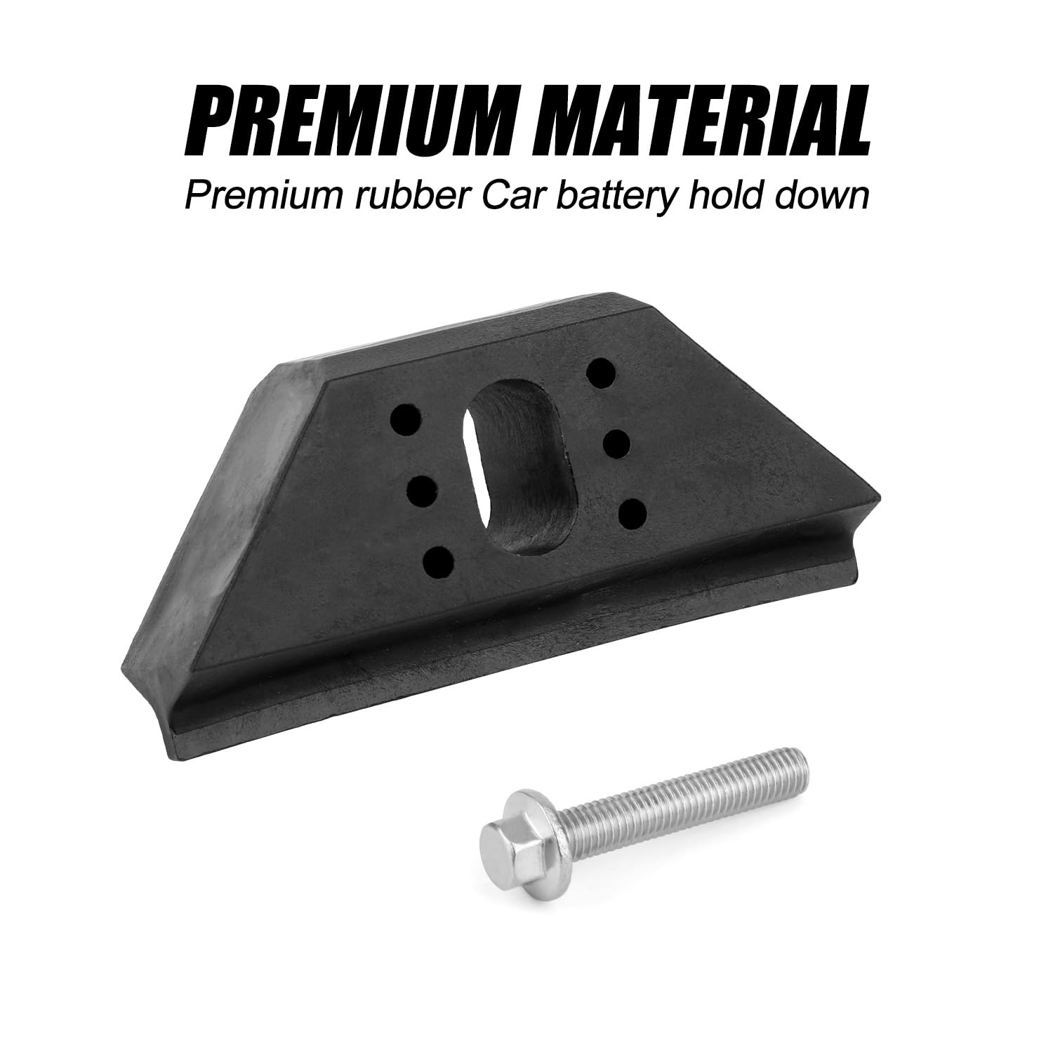 Zestaw do Mocowania Akumulatora Base Clamp, 2 Zaciski do Mocowania Akumulatora Samochodowego i 2 Sruby ze Stali Nierdzewnej Kompatybilny z Buick Cadillac Chevy Pontiac, Zamiennik nr 14005061