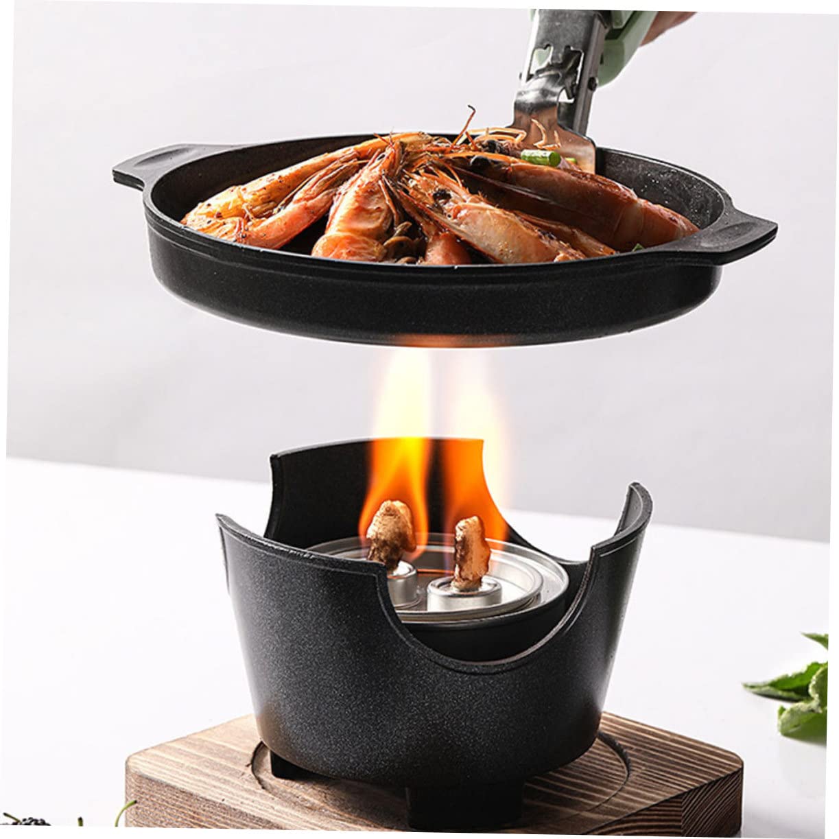 BCOATH 1pc Korean Bbq Plate Griddle Pan Electric Griddle Stove Top Griddle Grill Pan Indoor Grill Grills Flat Grill Bake Grill Large Barbecue Grill Roasting Pan Kettle Oven Black Aluminum