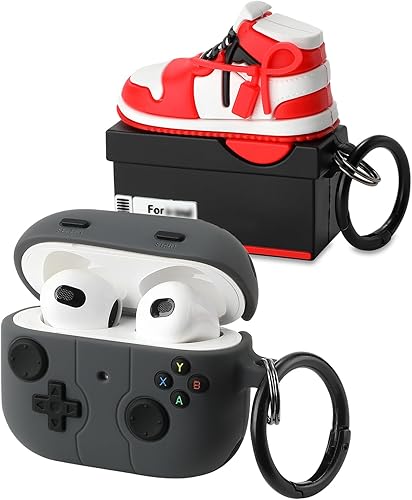 Paquete de 3 Gedicht para Airpods de 3 generación, bonita funda de personajes de dibujos animados para AirPods 3, diseño único, divertido y