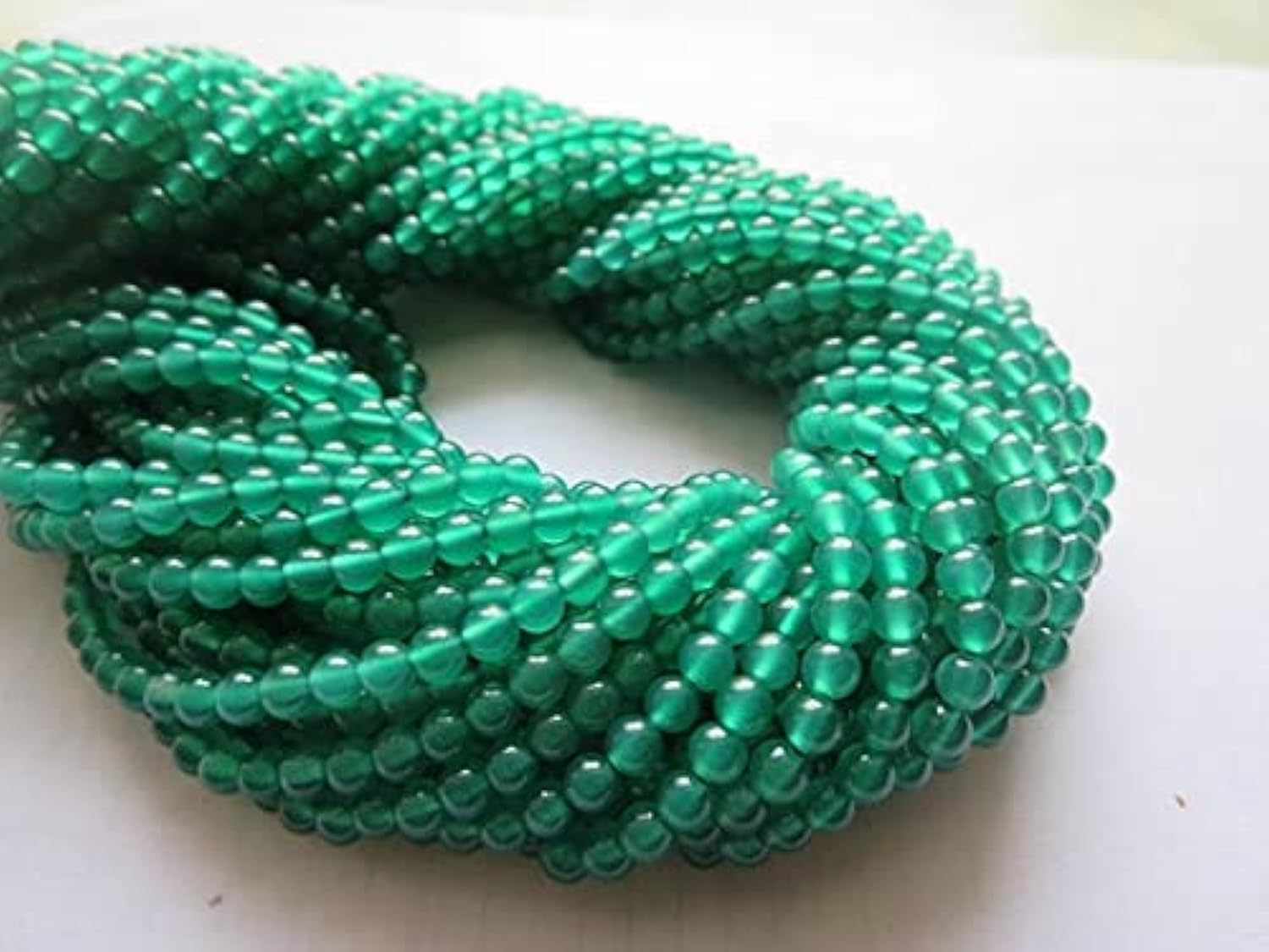 Green Onyx perles 6mm naturelles pour fabriquer vos bijoux de lithothérapie