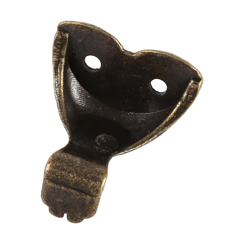 Protezione Angolare,4 pezzi Ottone Stile Retrò Antico Piedini per Mobili Protezione Scatola di Legno Portagioie Tavolo Dispositivo di Protezione D'angolo con Vite di Montaggio Usato per Scatola di Gio