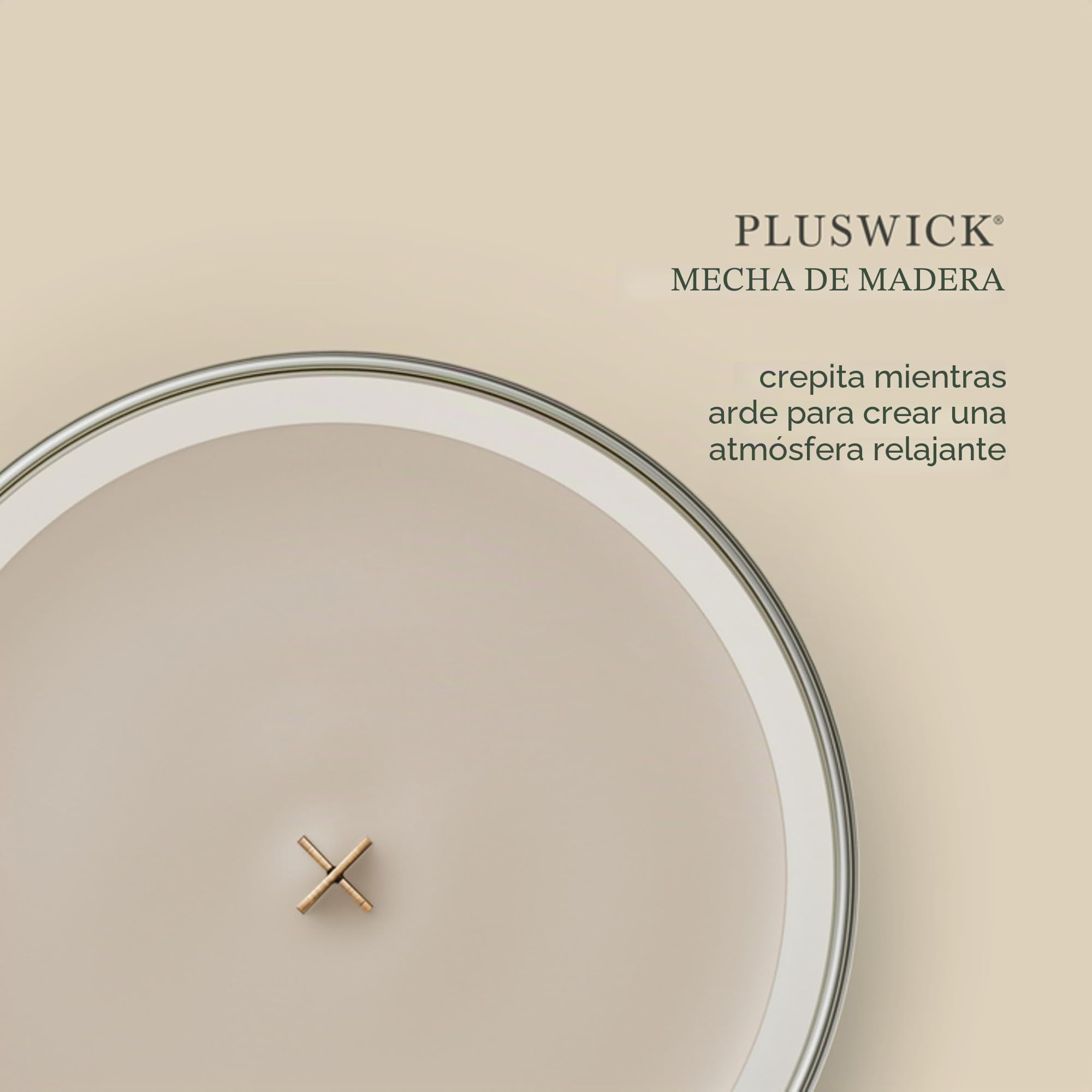WoodWick Hourglass Vela Aromática en Tarro Grande, Gris (Wood Smoke), 610g
