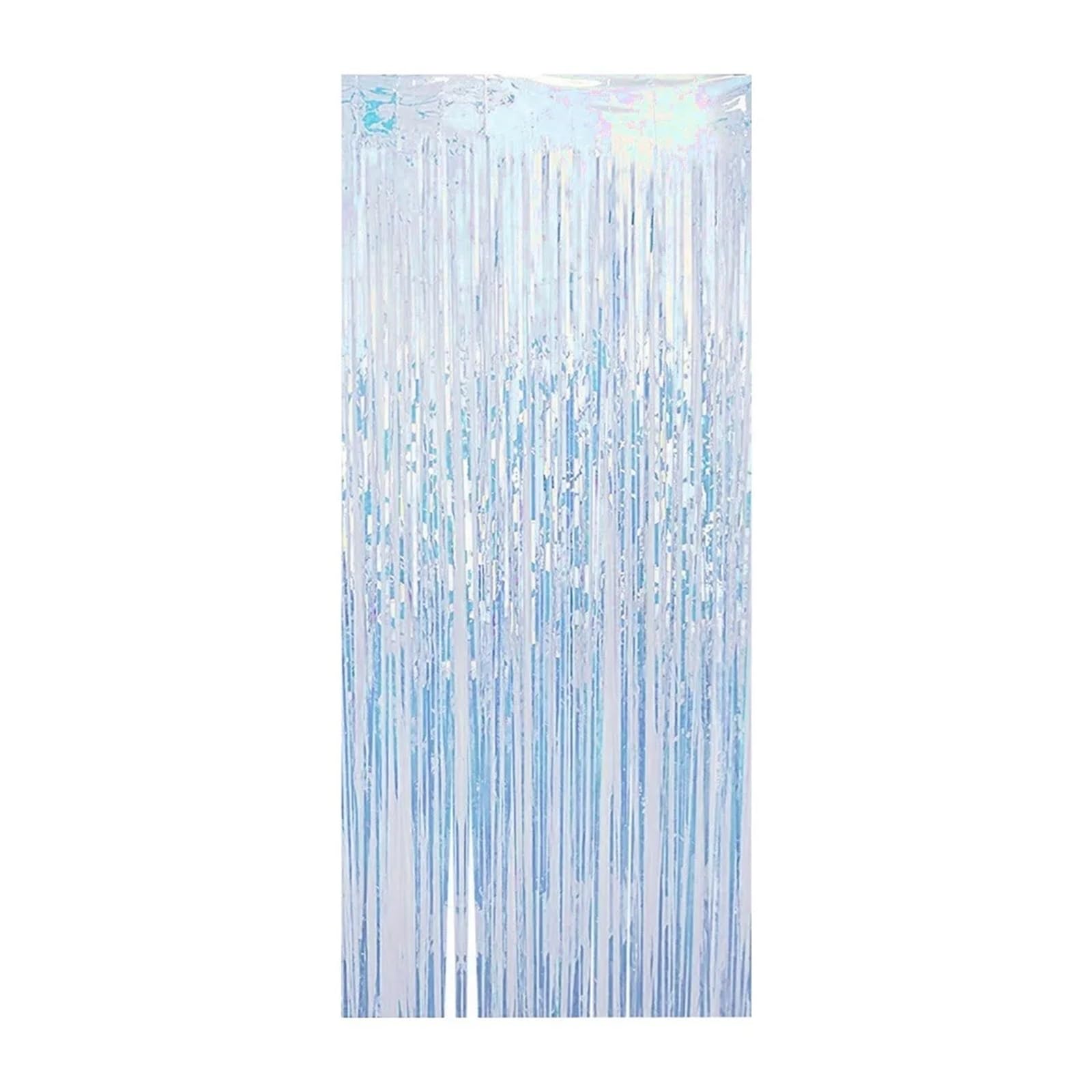 EnxJire Fringe Backdrop Curtain Party Backdrop Curtains Rainbow Sparkle Iridescent Foil Glitter Tinsel Fringe Colored Golden(Blue,1X2M)