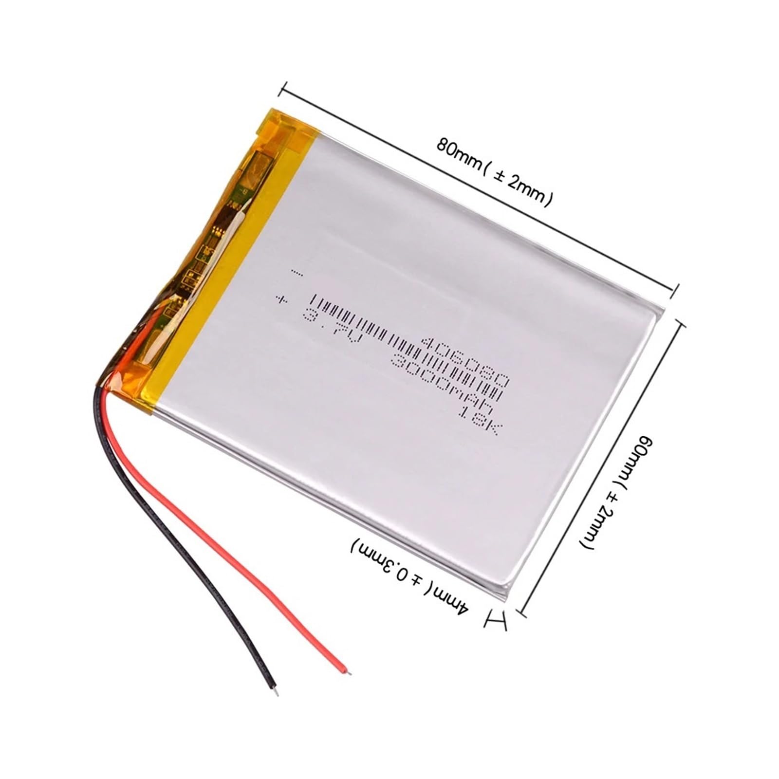 406080 3,7 V 3000 mAh 1 Unidad