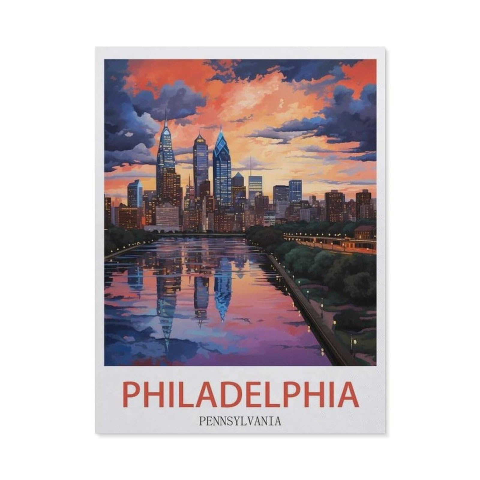 Metal Signs，Philadelphia Pennsylvania(15x30cm）
