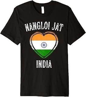 India Flag Heart Nangloi Jat City Premium T-Shirt
