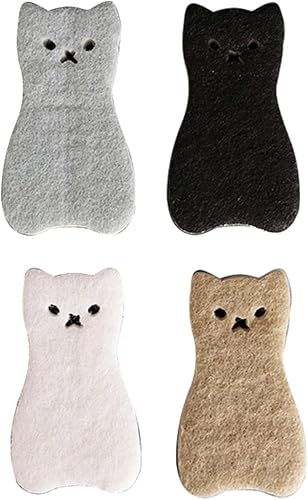 Esponja mágica de limpieza de gato de dibujos animados, esponja de limpieza para platos que no raya, almohadilla para lavar platos, esponja para