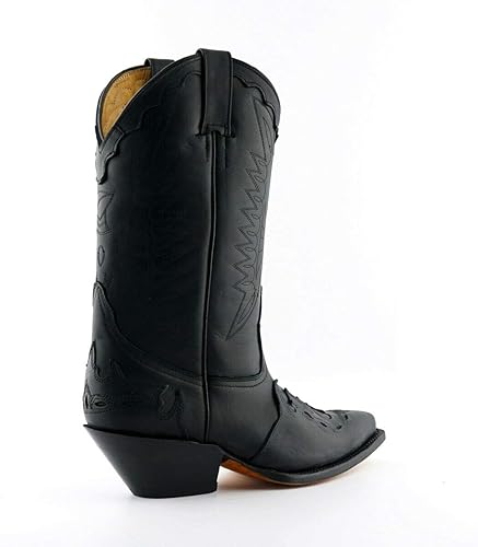 Miniatura 5 de Grinders Arizona HI - Botas de baile unisex de cuero cubano con tacón occidental