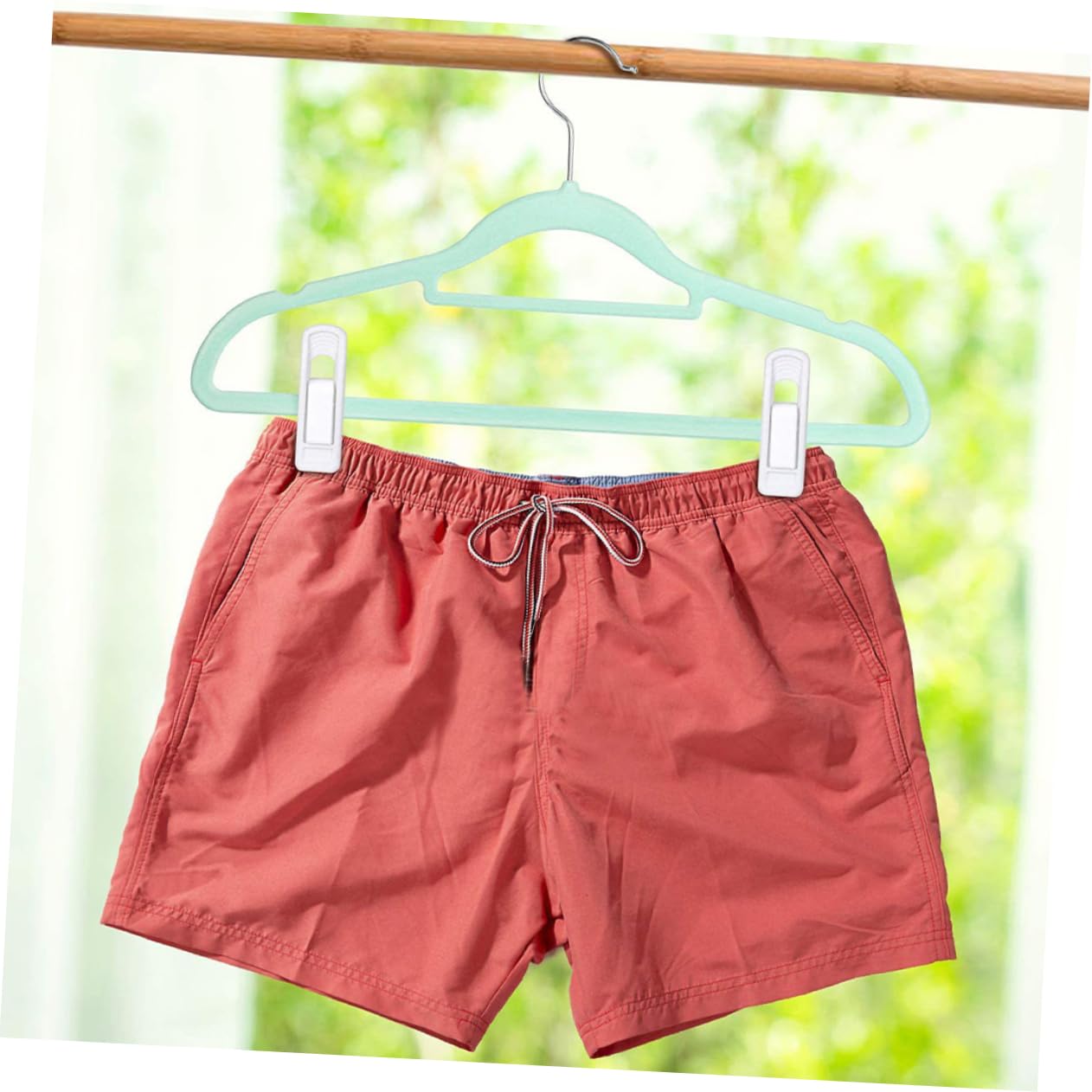 10 clips antideslizantes de terciopelo para colgar pantalones, color negro, agarre fuerte para faldas y pantalones, ideal para almacenamiento en el armario del hogar y soluciones de ahorro de espacio