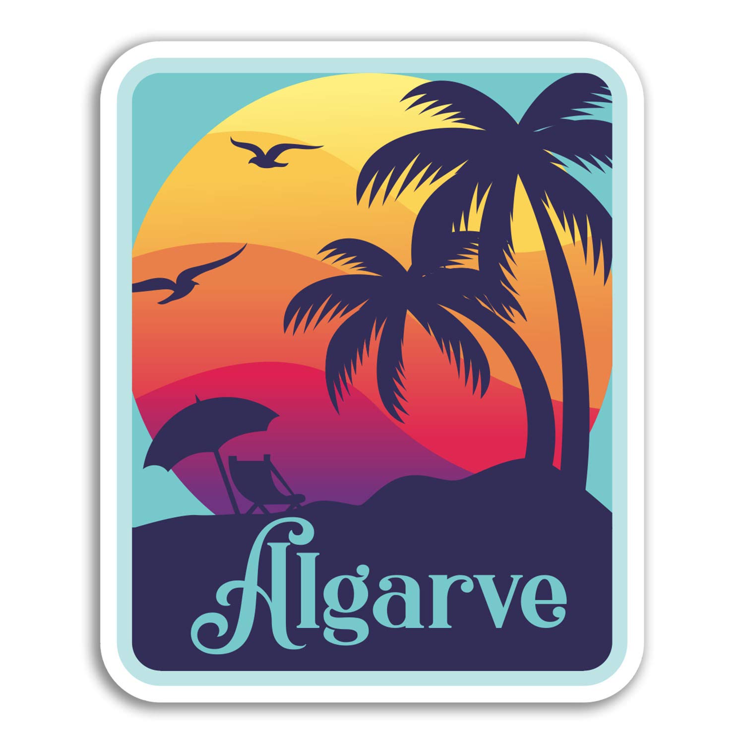 2 x 10cm Algarve Vinyl Stickers - Portugal Travel Sticker Laptop Luggage #18148 (10cm Tall)