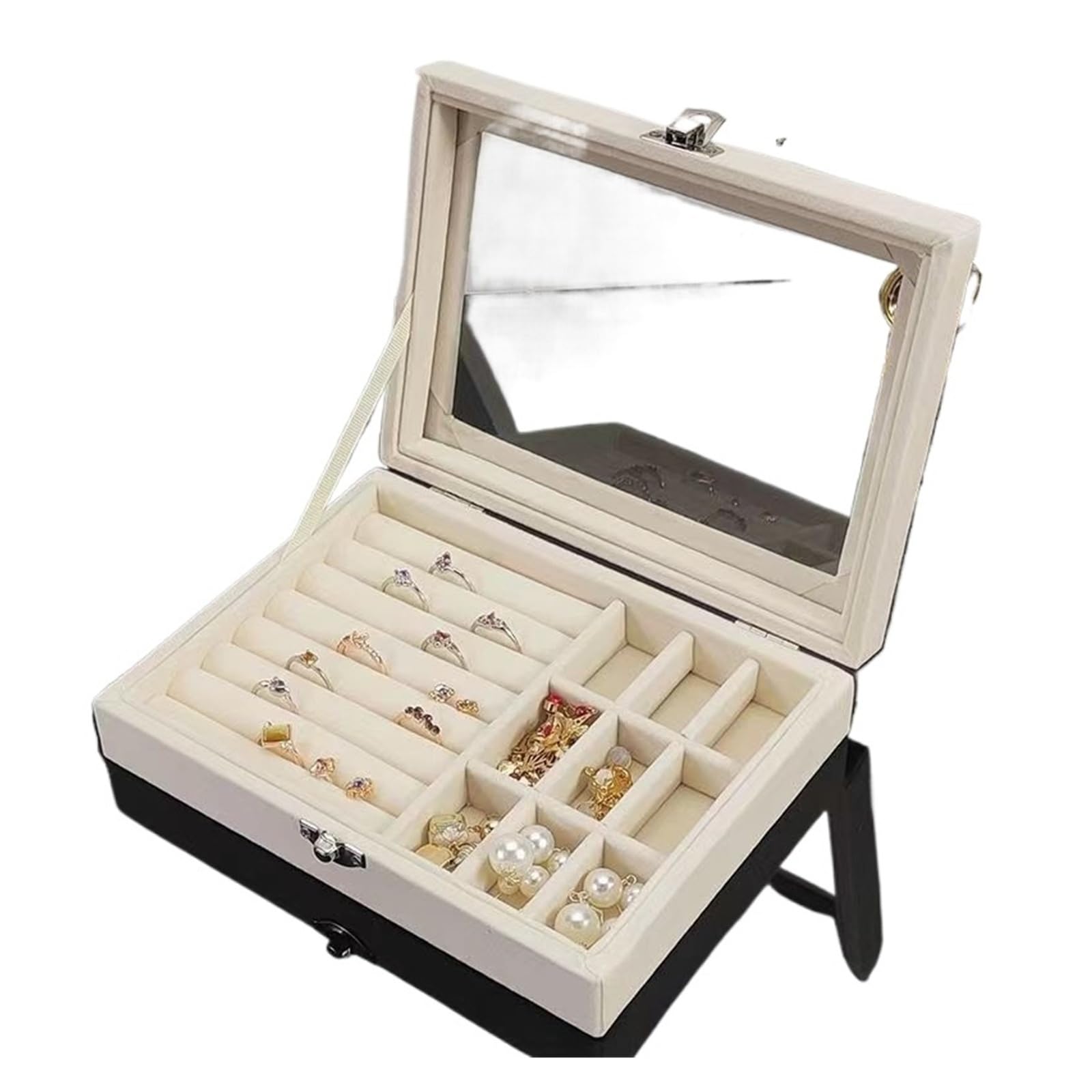 Boîte de rangement transparente pour bijoux afin d'éviter les colliers emmêlés