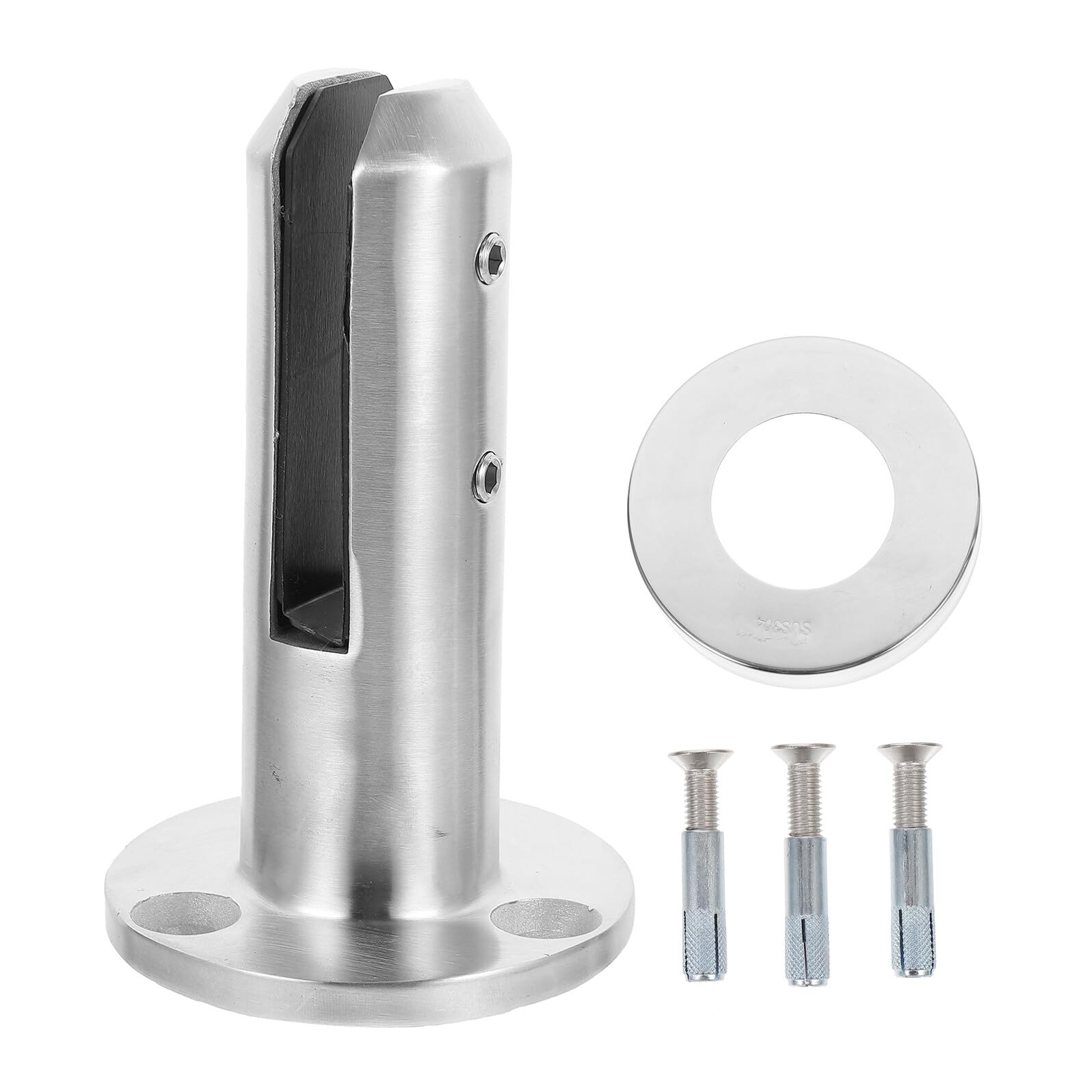 Panneaux de balustrade rigides avec pince acier inoxydable pour fixation verre