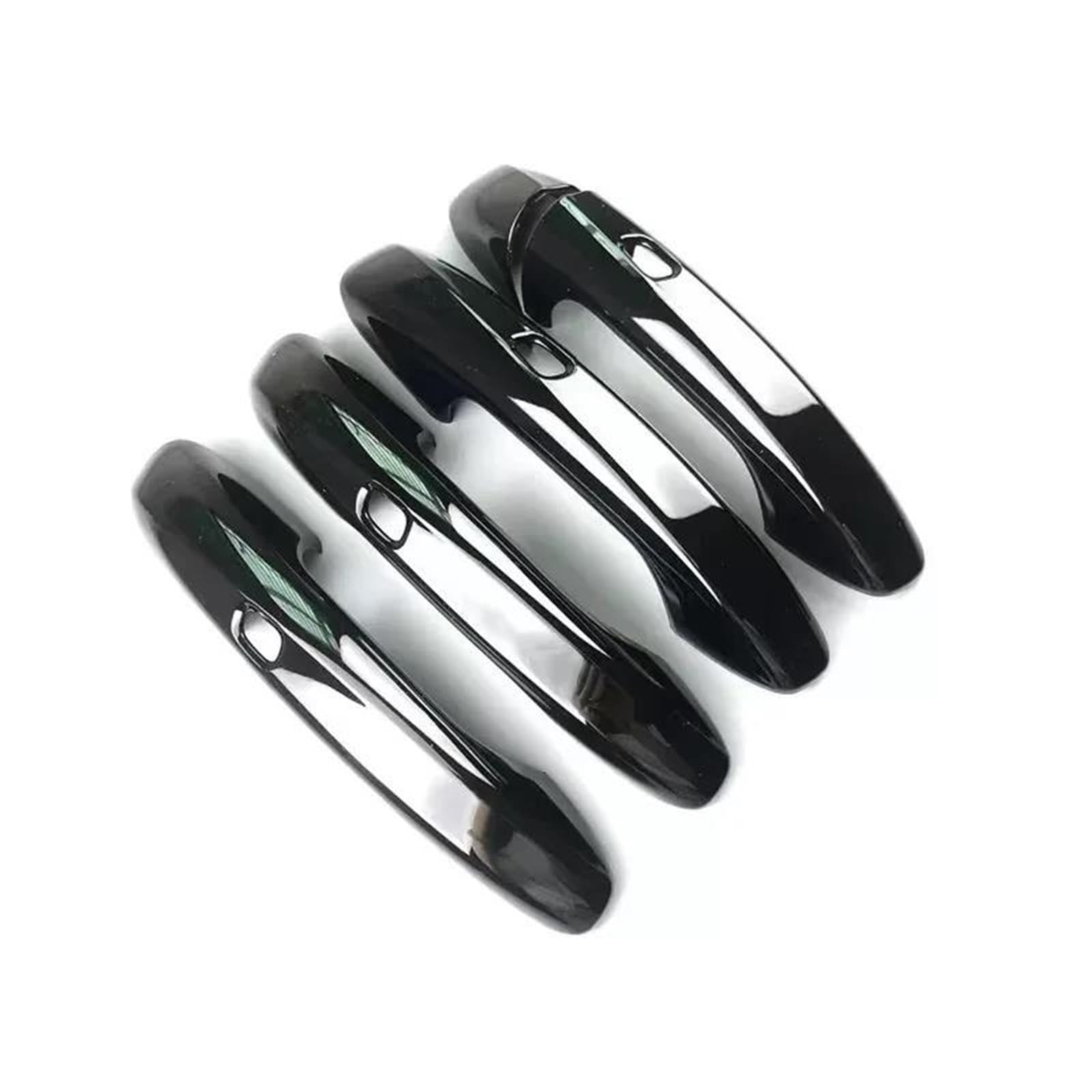 Piwine Black 4 Sensor Handle Sticker For Benz For Cla/A/C/E-Class/Glc/Glb Lhd Car Door Handle Cover Styling Accessories Stickers(Black 4 Sensor)