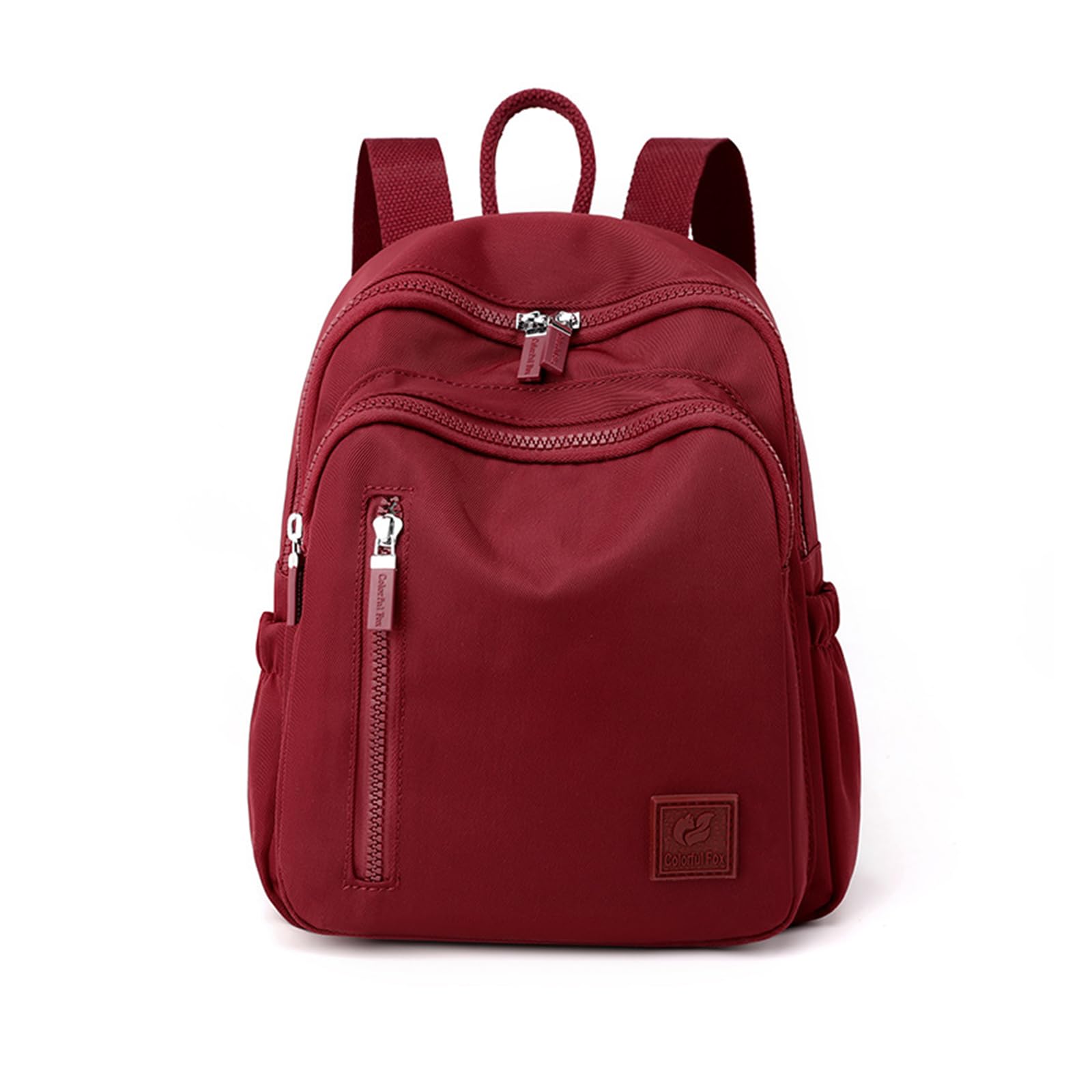 NICOLE & DORIS Mini Lightweight Backpack for Women Nylon Casual Daypack Ladies Fashion Rucksack Water Resistant for Daily Use,Traveling,Dating Red